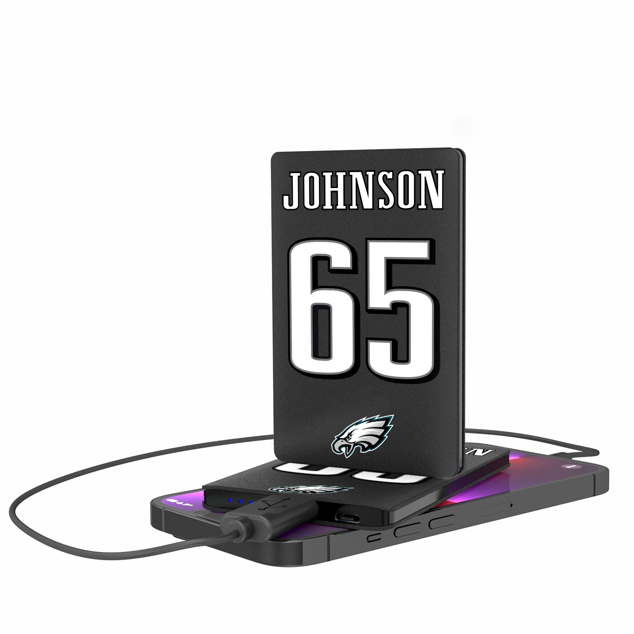 Lane Johnson Philadelphia Eagles 65 Ready 2500mAh Credit Card Powerbank - Sports Gifts, Sports Memorabilia, Sports Collectibles, Fan Shop