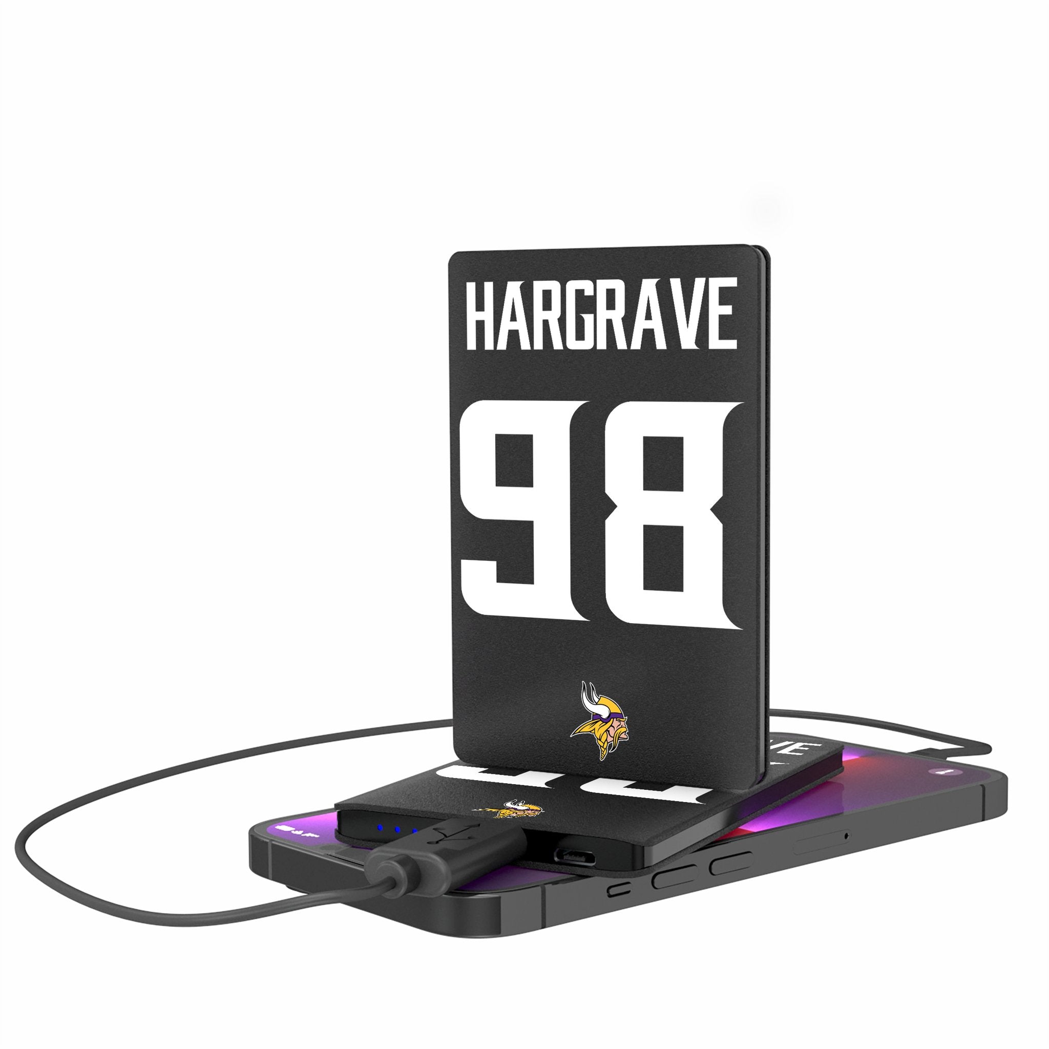 Javon Hargrave Minnesota Vikings 98 Game Tactic 2500mAh Credit Card Powerbank - Sports Gifts, Sports Memorabilia, Sports Collectibles, Fan Shop
