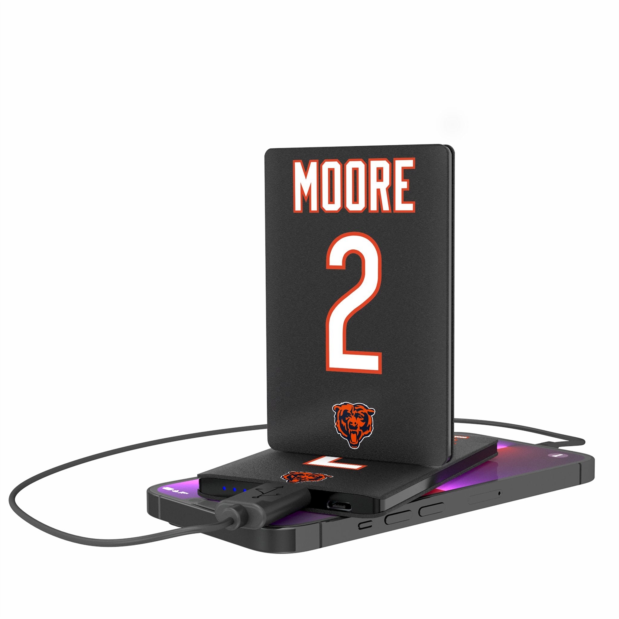 DJ Moore Chicago Bears 2 Ready 2500mAh Credit Card Powerbank - Sports Gifts, Sports Memorabilia, Sports Collectibles, Fan Shop