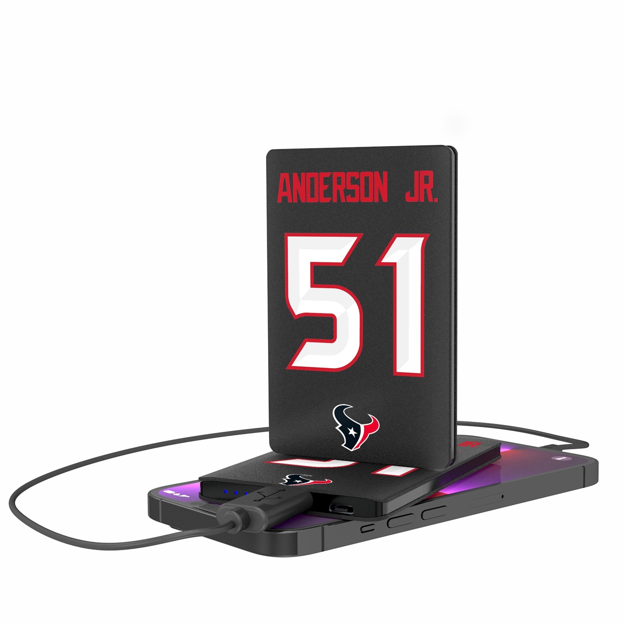 Will Anderson Jr. Houston Texans 51 Ready 2500mAh Credit Card Powerbank - Sports Gifts, Sports Memorabilia, Sports Collectibles, Fan Shop