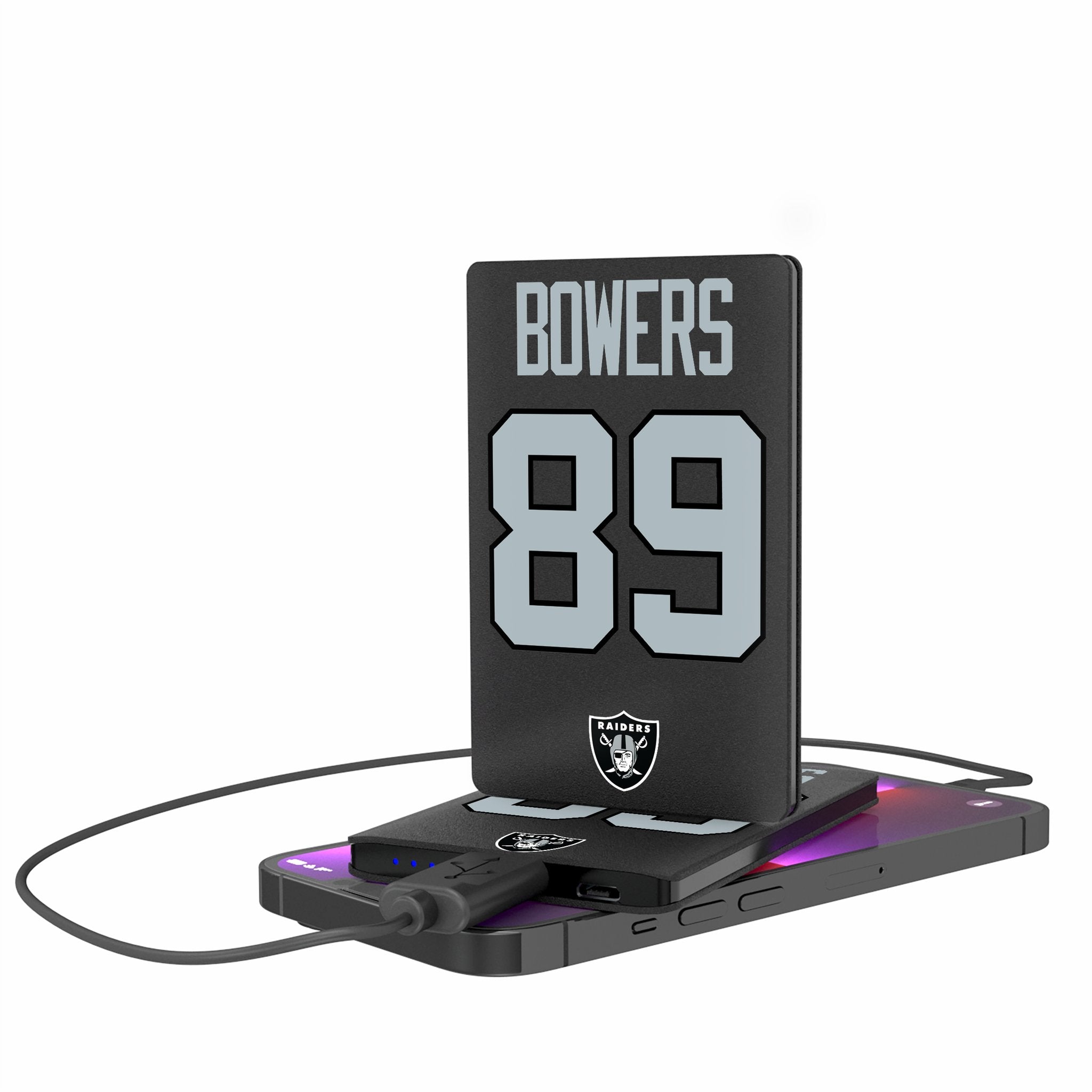 Brock Bowers Las Vegas Raiders 89 Ready 2500mAh Credit Card Powerbank - Sports Gifts, Sports Memorabilia, Sports Collectibles, Fan Shop