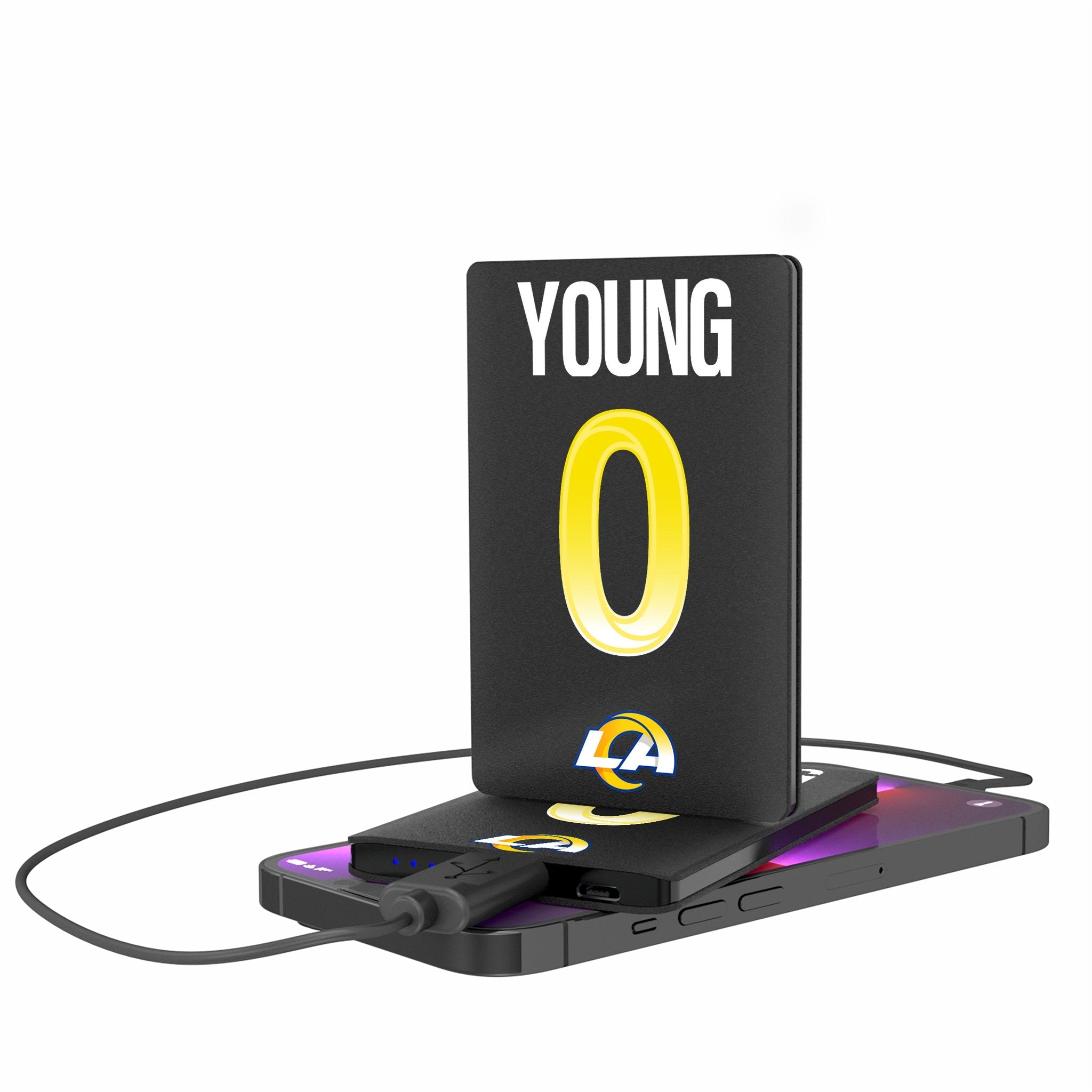 Byron Young Los Angeles Rams 0 Ready 2500mAh Credit Card Powerbank - Sports Gifts, Sports Memorabilia, Sports Collectibles, Fan Shop