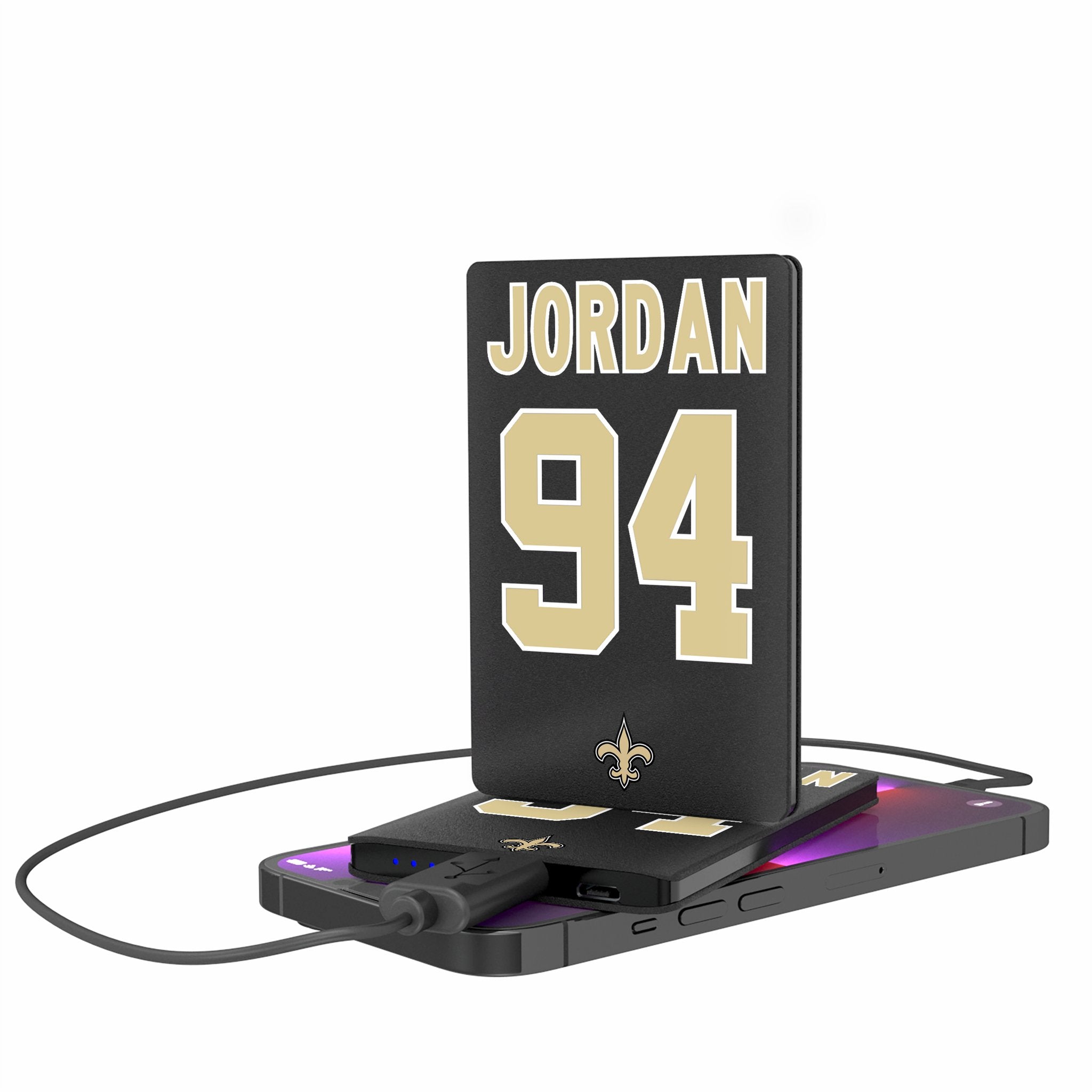 Cameron Jordan New Orleans Saints 94 Ready 2500mAh Credit Card Powerbank - Sports Gifts, Sports Memorabilia, Sports Collectibles, Fan Shop
