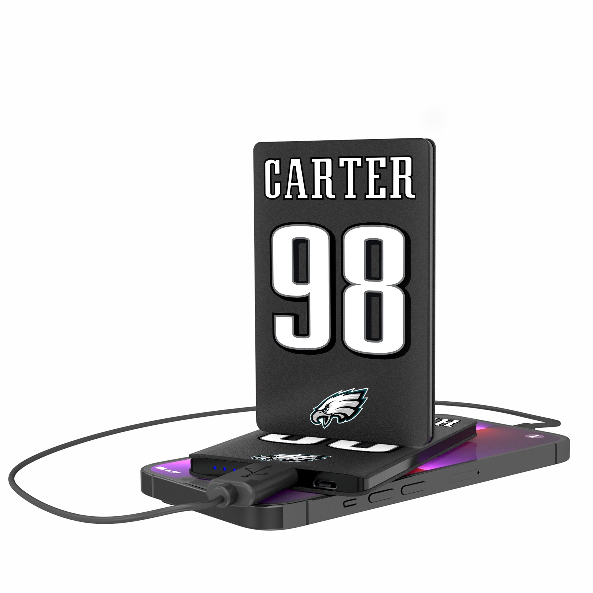Jalen Carter Philadelphia Eagles 98 Ready 2500mAh Credit Card Powerbank - Sports Gifts, Sports Memorabilia, Sports Collectibles, Fan Shop
