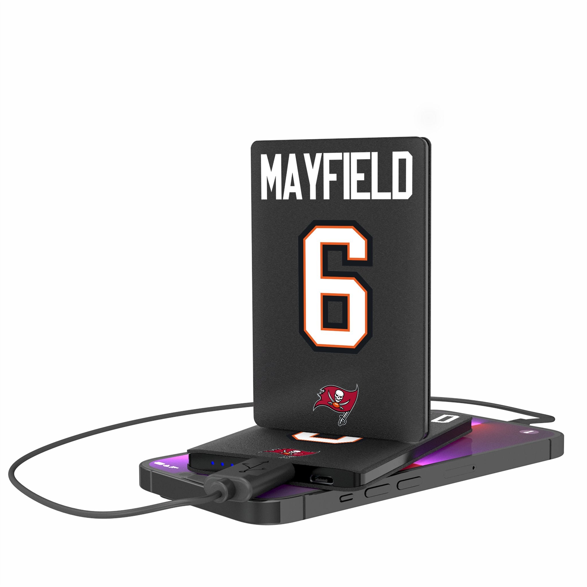 Baker Mayfield Tampa Bay Buccaneers 6 Ready 2500mAh Credit Card Powerbank - Sports Gifts, Sports Memorabilia, Sports Collectibles, Fan Shop