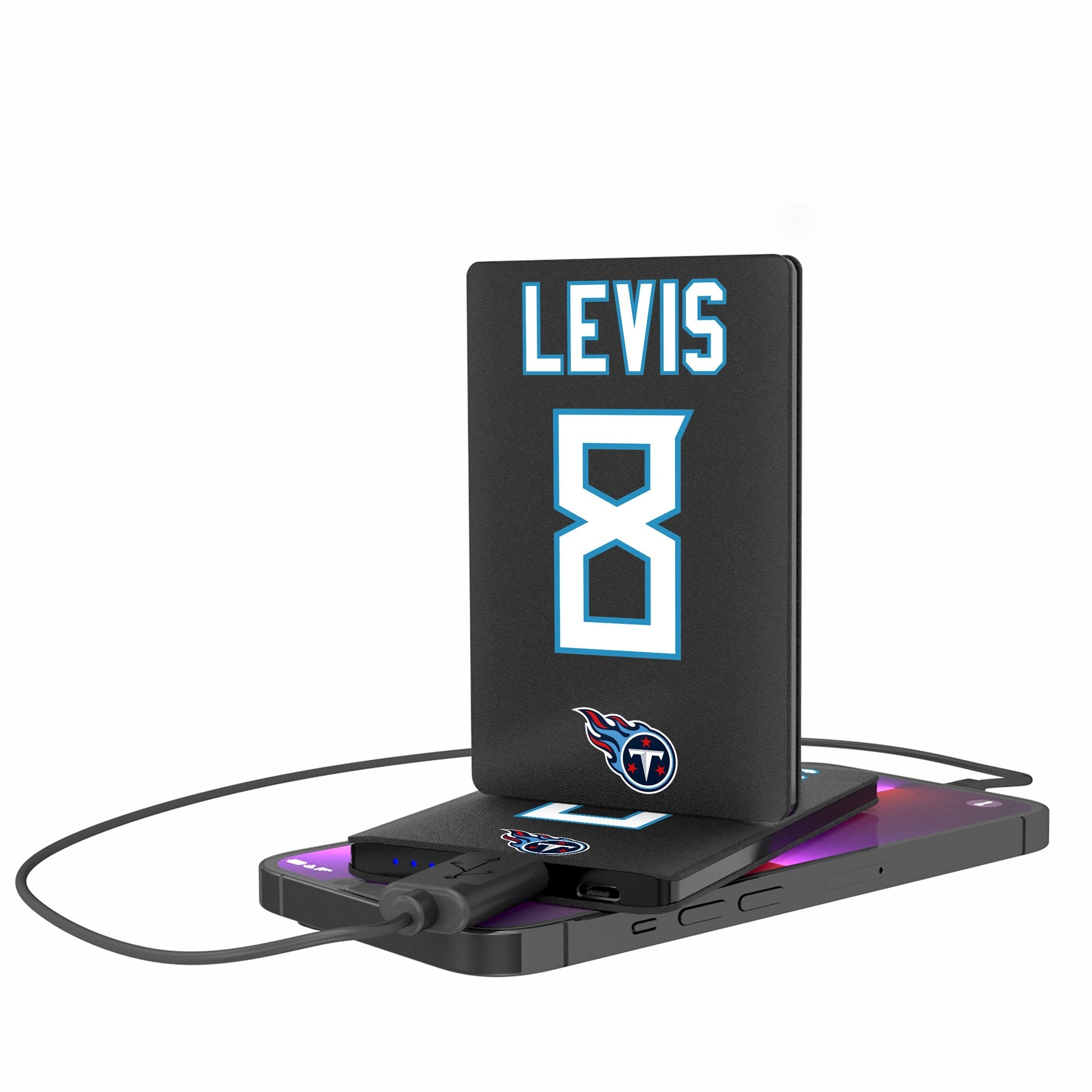 Will Levis Tennessee Titans 8 Ready 2500mAh Credit Card Powerbank - Sports Gifts, Sports Memorabilia, Sports Collectibles, Fan Shop