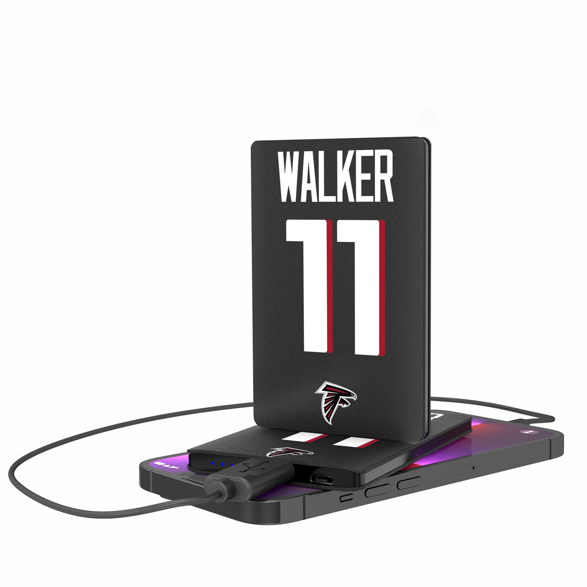 Jalon Walker Atlanta Falcons 11 Game Tactic 2500mAh Credit Card Powerbank - Sports Gifts, Sports Memorabilia, Sports Collectibles, Fan Shop