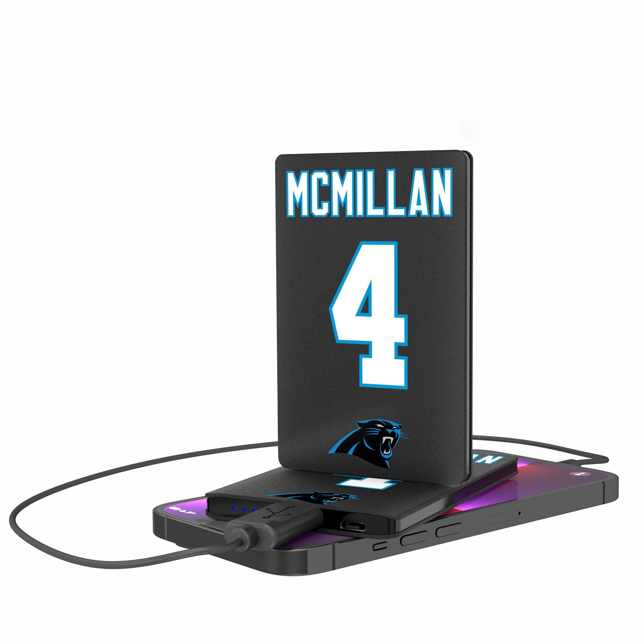 Tetairoa McMillan Carolina Panthers 4 Game Tactic 2500mAh Credit Card Powerbank - Sports Gifts, Sports Memorabilia, Sports Collectibles, Fan Shop