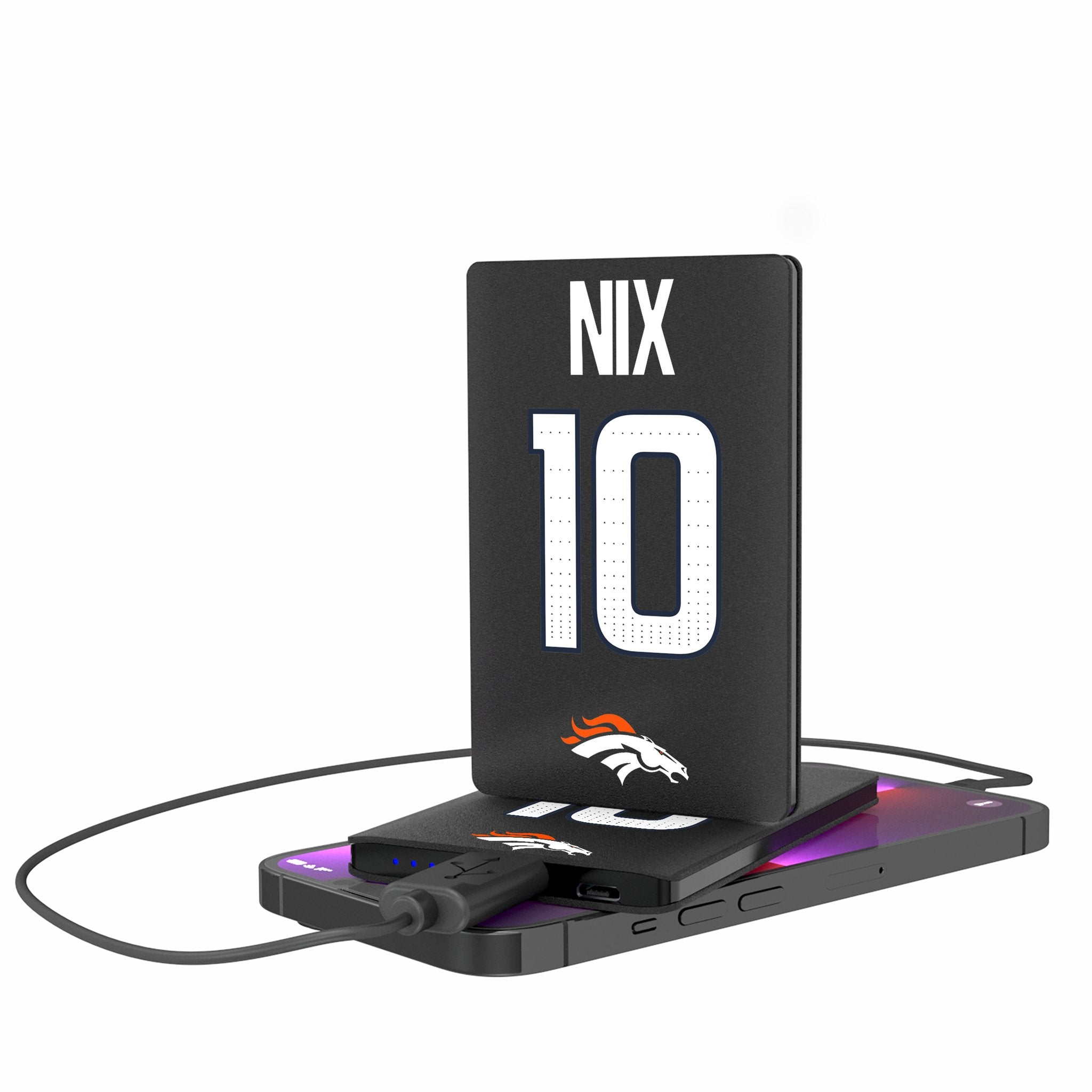 Bo Nix Denver Broncos 10 Game Tactic 2500mAh Credit Card Powerbank - Sports Gifts, Sports Memorabilia, Sports Collectibles, Fan Shop