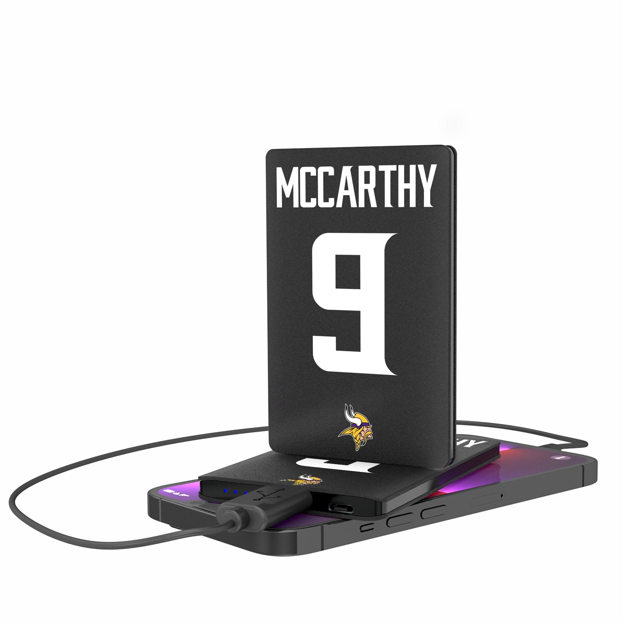 J.J. McCarthy Minnesota Vikings 9 Game Tactic 2500mAh Credit Card Powerbank - Sports Gifts, Sports Memorabilia, Sports Collectibles, Fan Shop