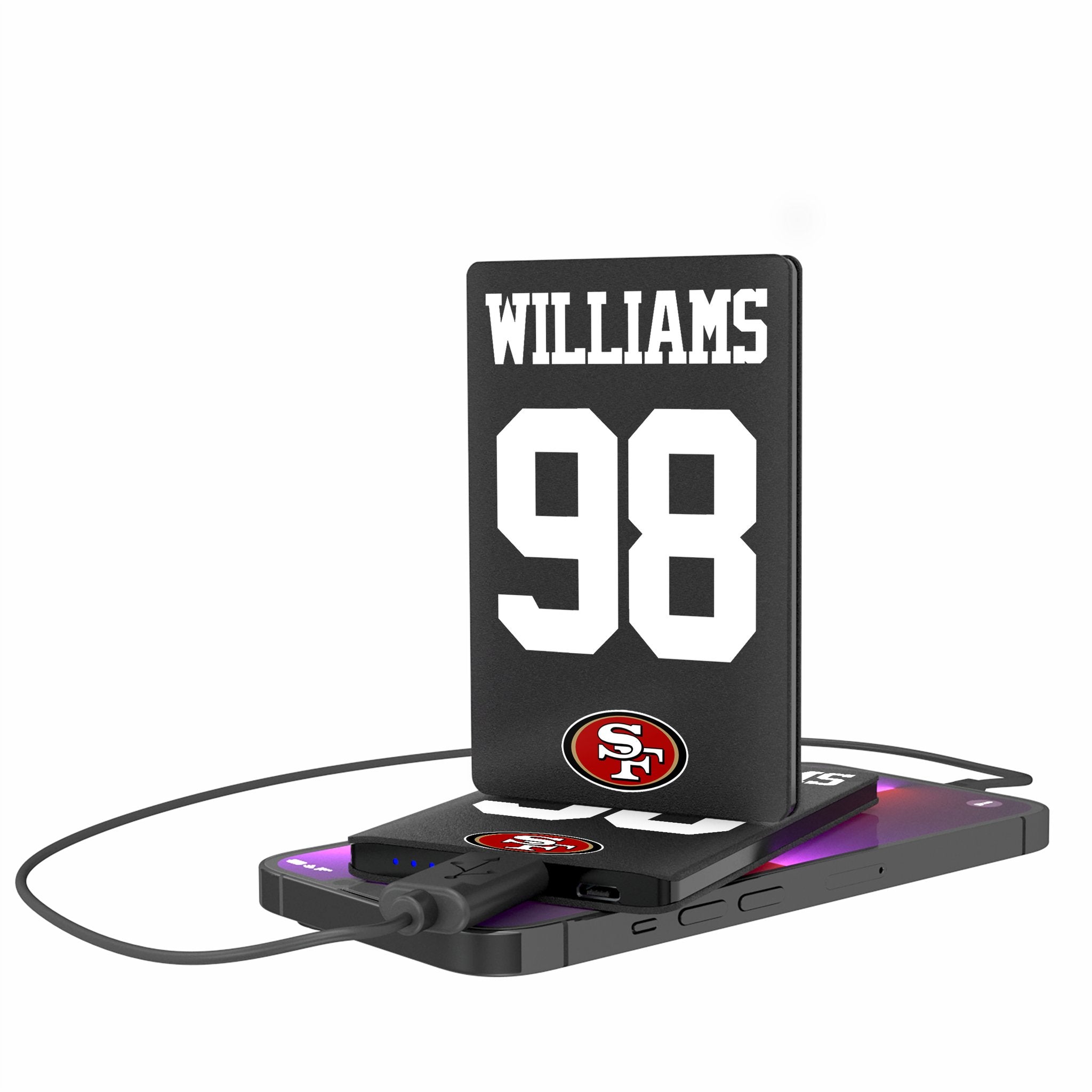 Mykel Williams San Francisco 49ers 98 Game Tactic 2500mAh Credit Card Powerbank - Sports Gifts, Sports Memorabilia, Sports Collectibles, Fan Shop