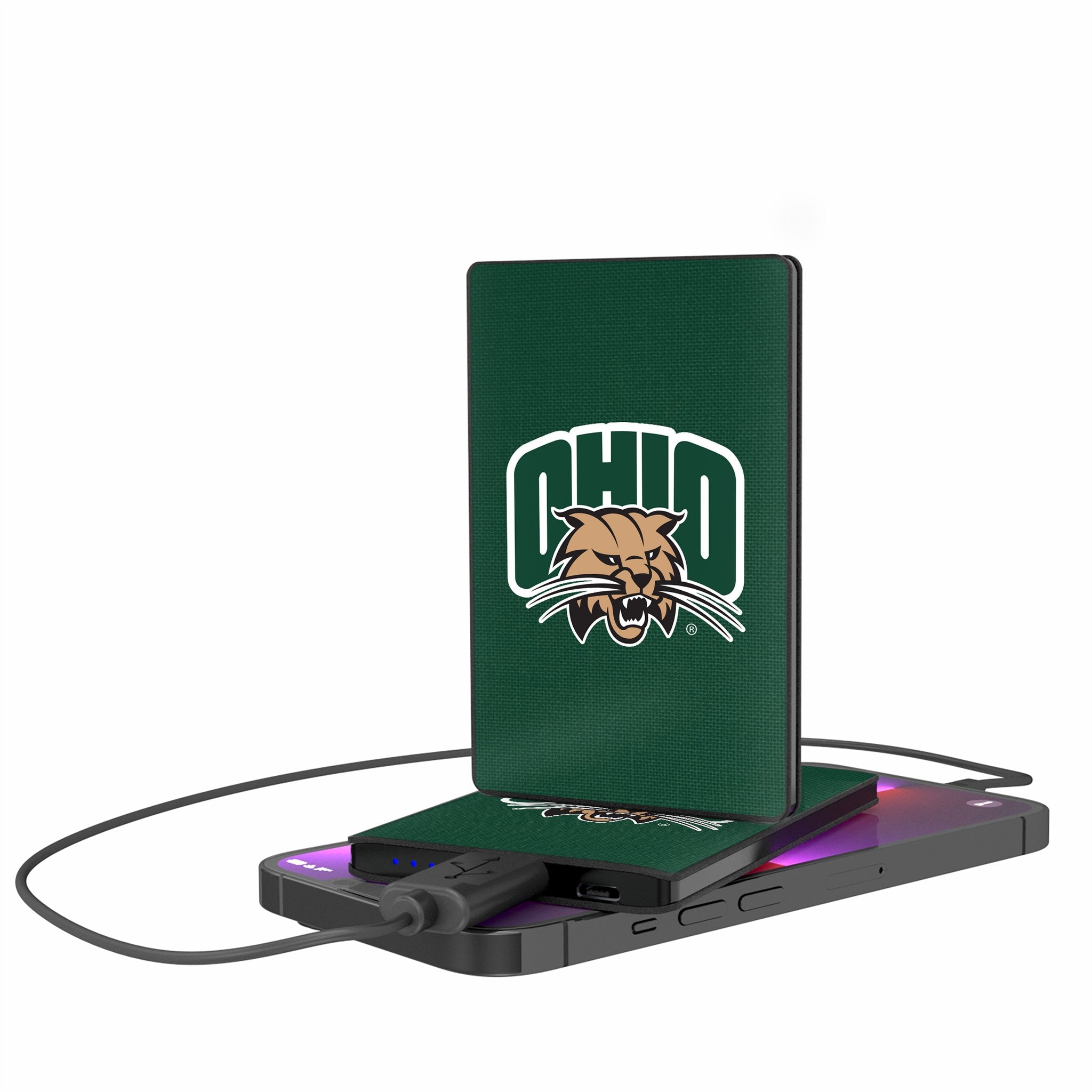 Ohio University Bobcats Solid 2500mAh Credit Card Powerbank - Sports Gifts, Sports Memorabilia, Sports Collectibles, Fan Shop