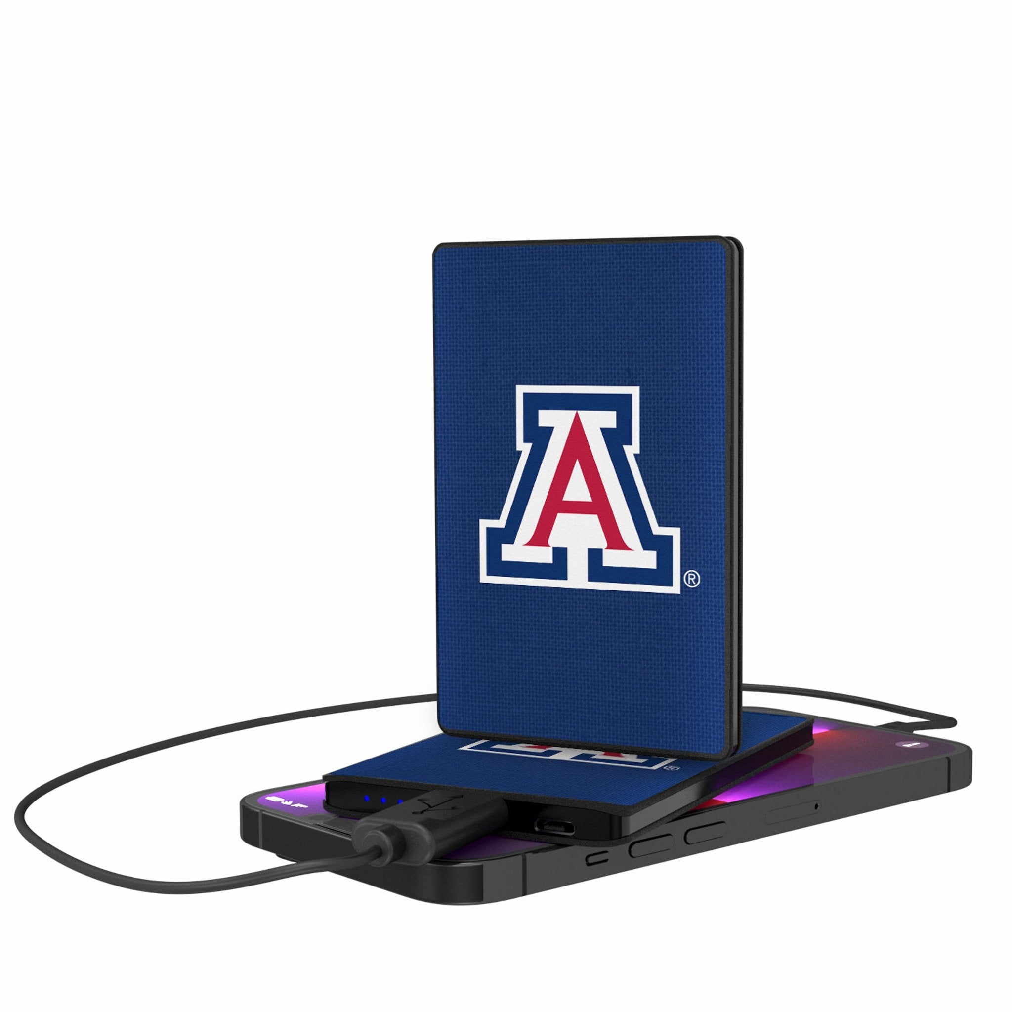 University of Arizona Wildcats Solid 2500mAh Credit Card Powerbank - Sports Gifts, Sports Memorabilia, Sports Collectibles, Fan Shop