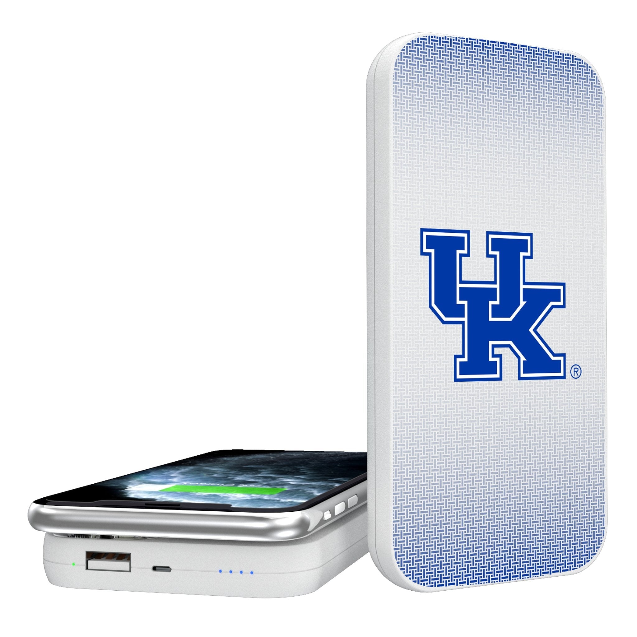 University of Kentucky Wildcats Linen 5000mAh Portable Wireless Charger - Sports Gifts, Sports Memorabilia, Sports Collectibles, Fan Shop