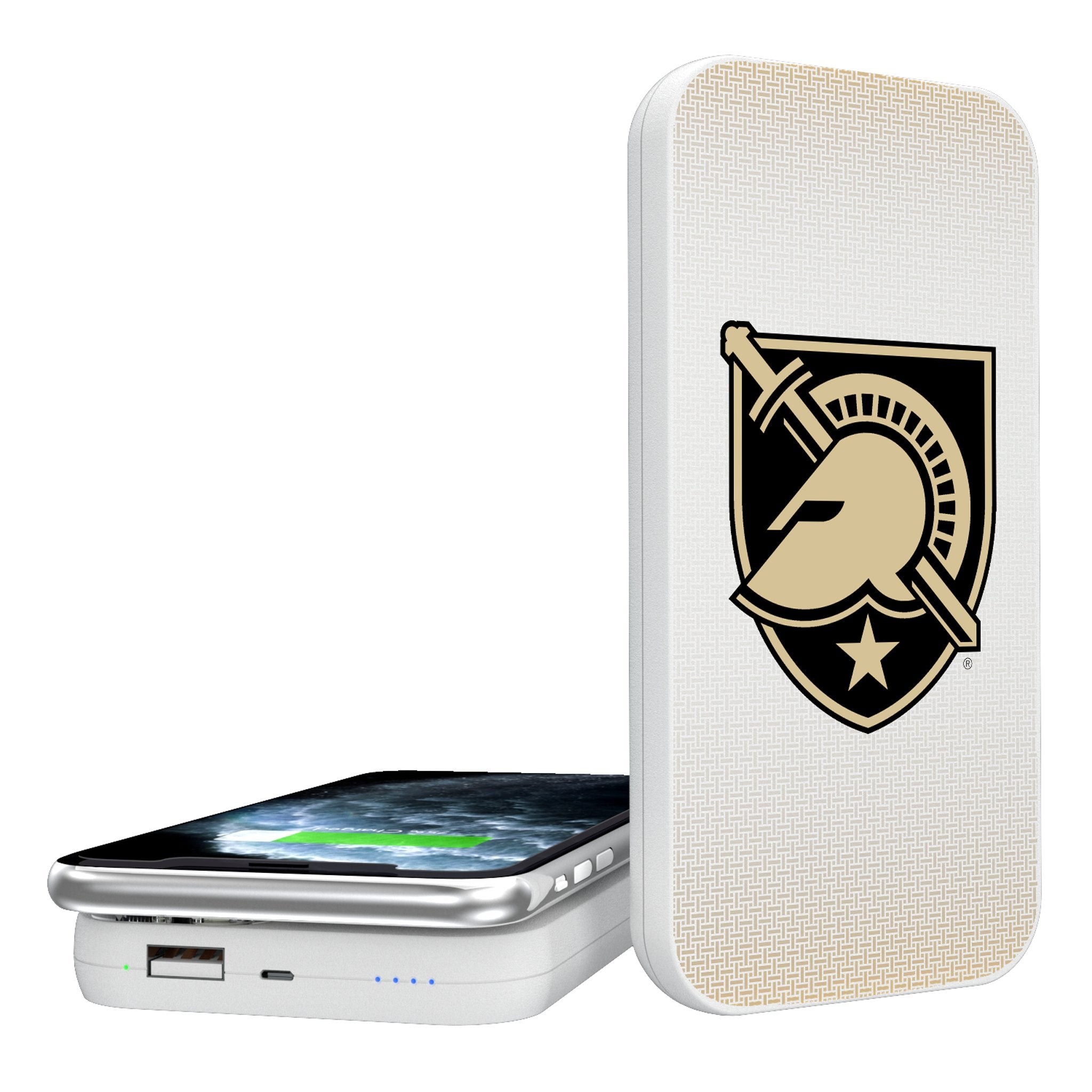 United States Military Academy Black Knights Linen 5000mAh Portable Wireless Charger - Sports Gifts, Sports Memorabilia, Sports Collectibles, Fan Shop
