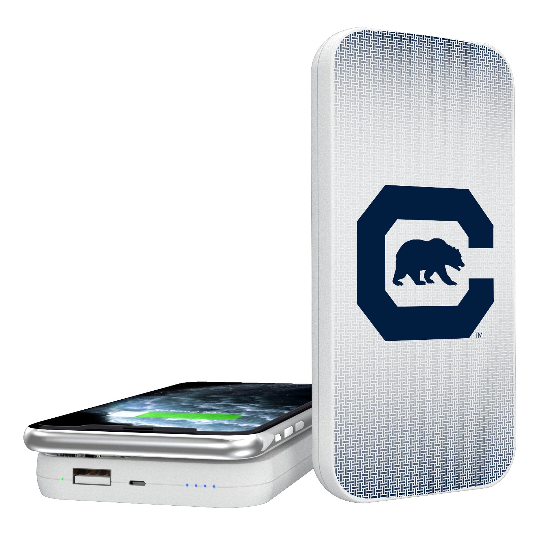 University of California Berkeley Golden Bears Linen 5000mAh Portable Wireless Charger - Sports Gifts, Sports Memorabilia, Sports Collectibles, Fan Shop