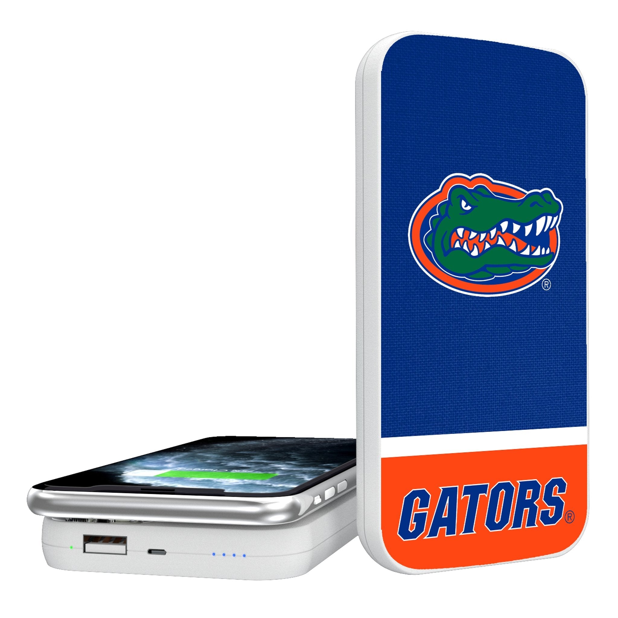 University of Florida Gators Endzone Solid 5000mAh Portable Wireless Charger - Sports Gifts, Sports Memorabilia, Sports Collectibles, Fan Shop