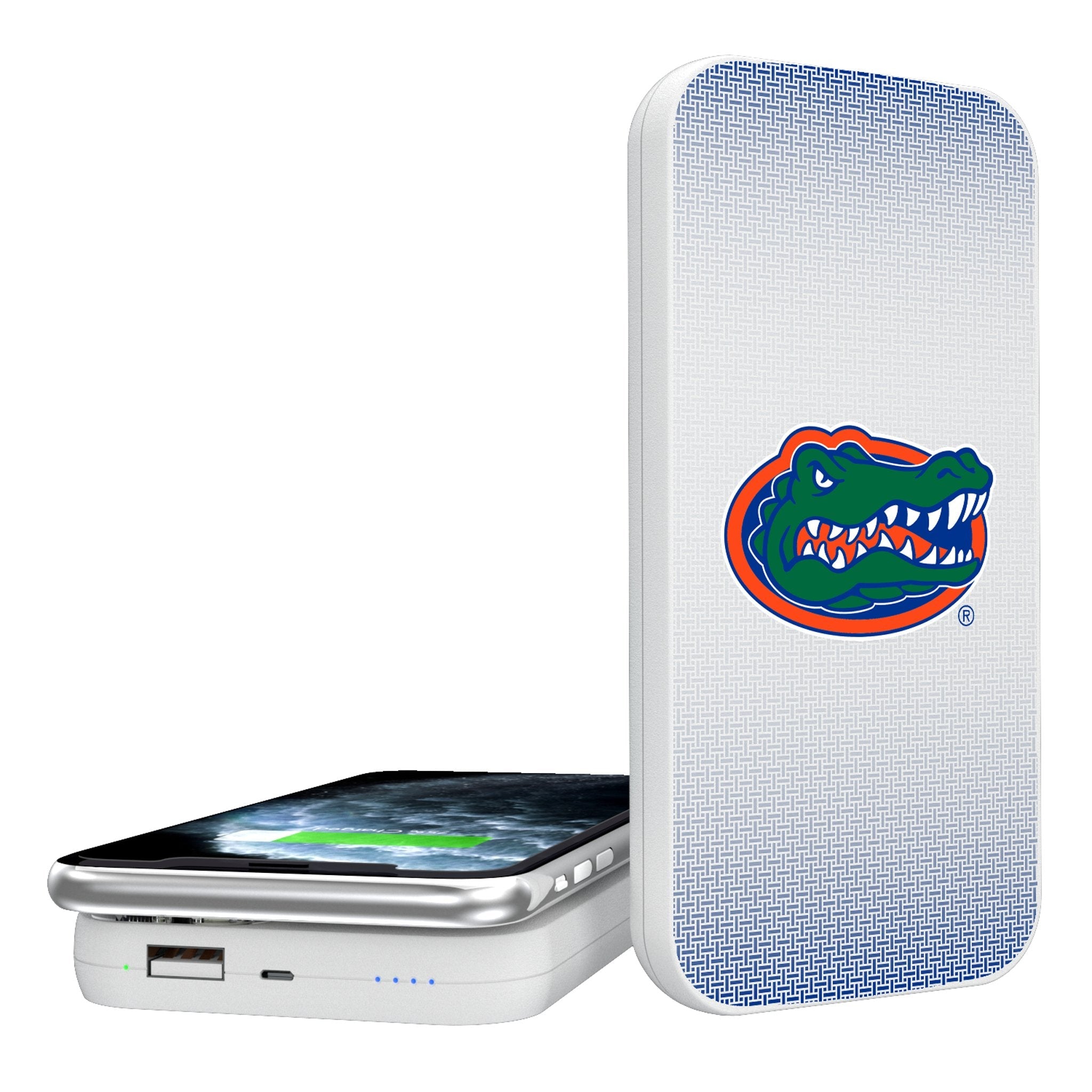 University of Florida Gators Linen 5000mAh Portable Wireless Charger - Sports Gifts, Sports Memorabilia, Sports Collectibles, Fan Shop