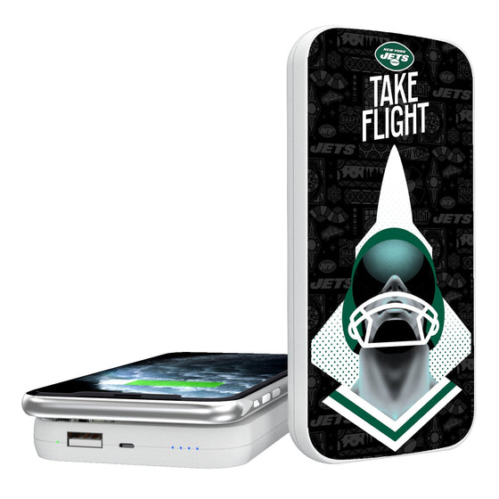 New York Jets 2024 Illustrated Limited Edition 5000mAh Portable Wireless Charger-0