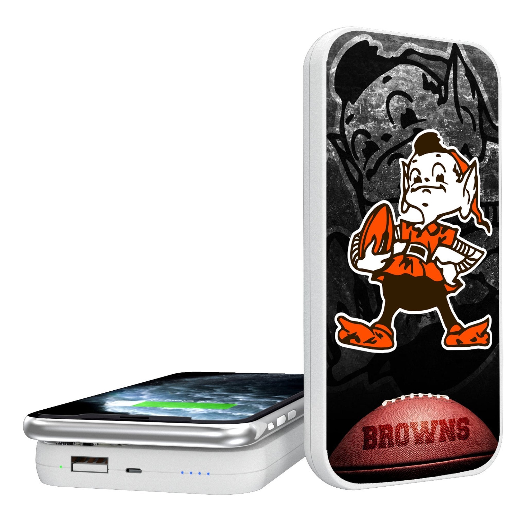 Cleveland Browns Historic Collection Legendary 5000mAh Portable Wireless Charger - Sports Gifts, Sports Memorabilia, Sports Collectibles, Fan Shop