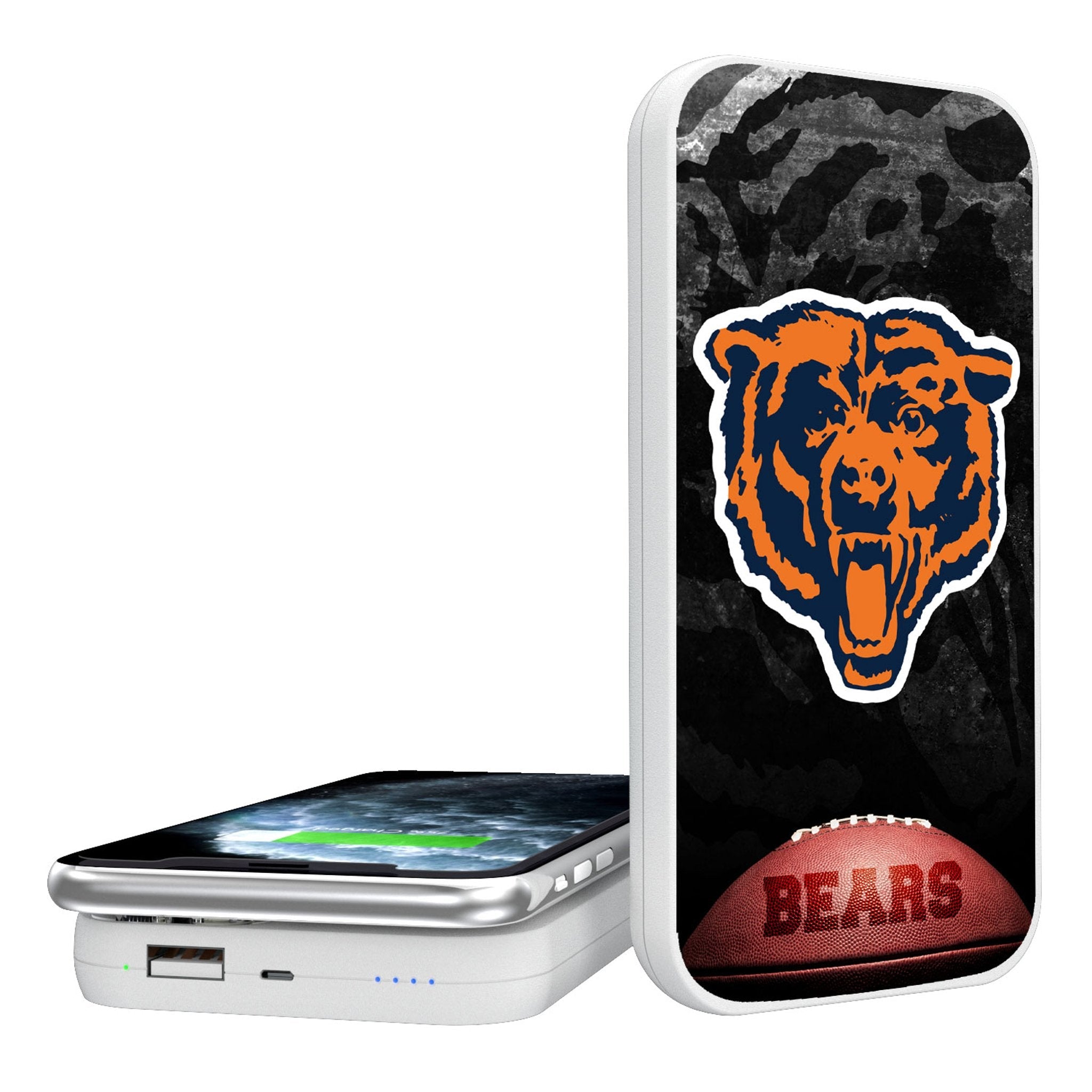 Chicago Bears 1946 Historic Collection Legendary 5000mAh Portable Wireless Charger - Sports Gifts, Sports Memorabilia, Sports Collectibles, Fan Shop