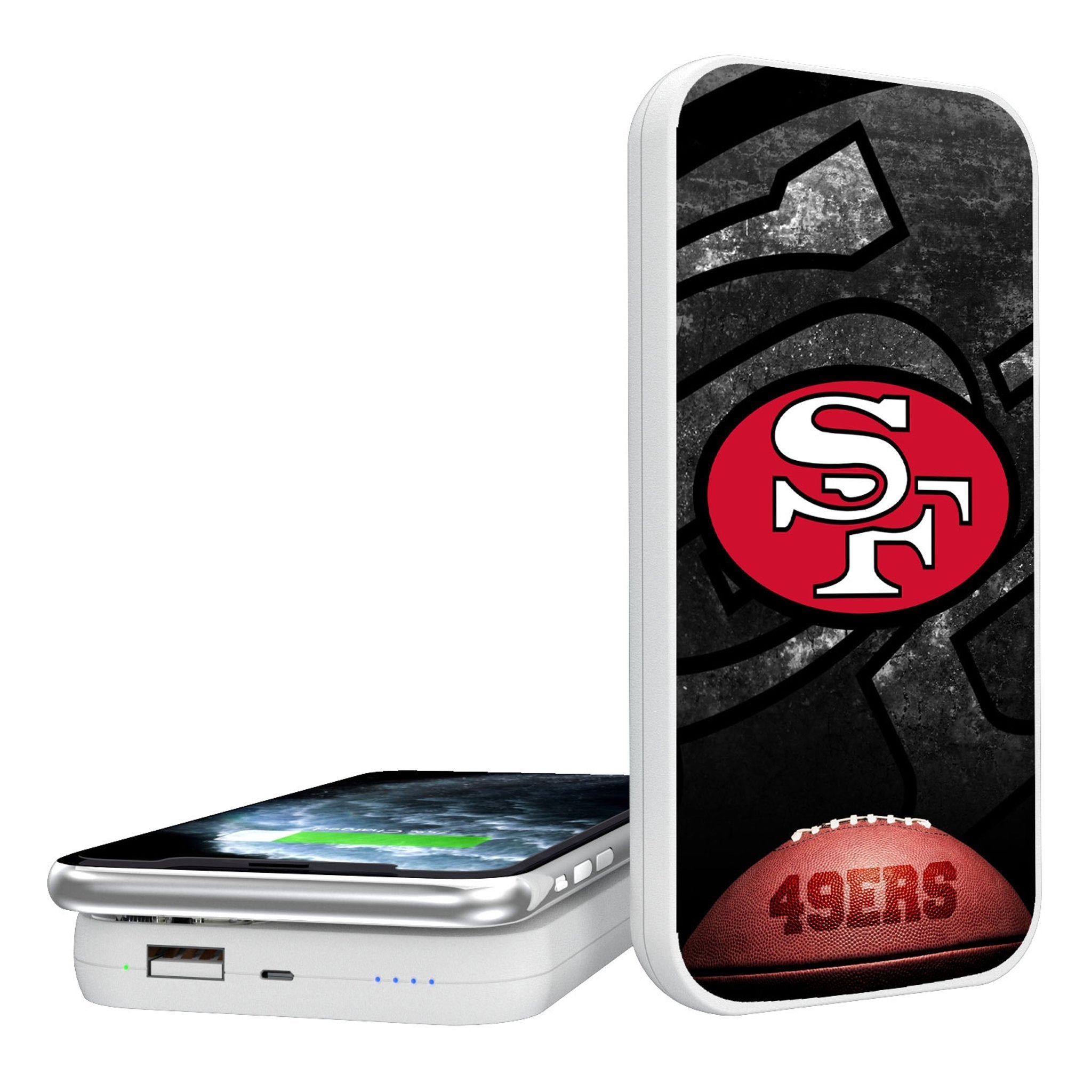 San Francisco 49ers Historic Collection Legendary 5000mAh Portable Wireless Charger - Sports Gifts, Sports Memorabilia, Sports Collectibles, Fan Shop
