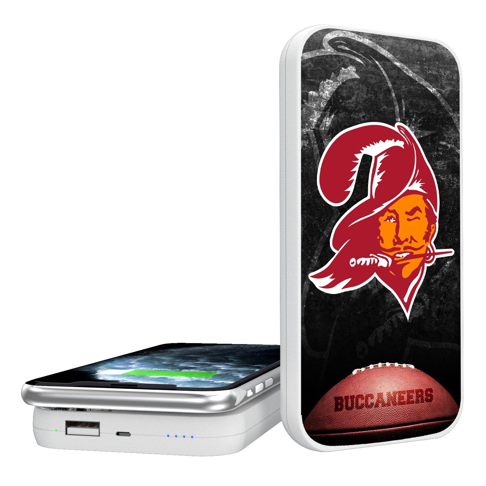 Tampa Bay Buccaneers Historic Collection Legendary 5000mAh Portable Wireless Charger - Sports Gifts, Sports Memorabilia, Sports Collectibles, Fan Shop