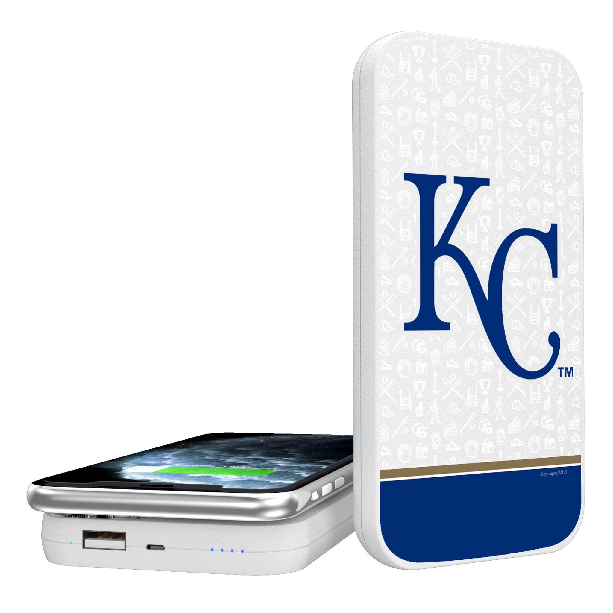 Kansas City Royals Memories Print 5000mAh Portable Wireless Charger - Sports Gifts, Sports Memorabilia, Sports Collectibles, Fan Shop