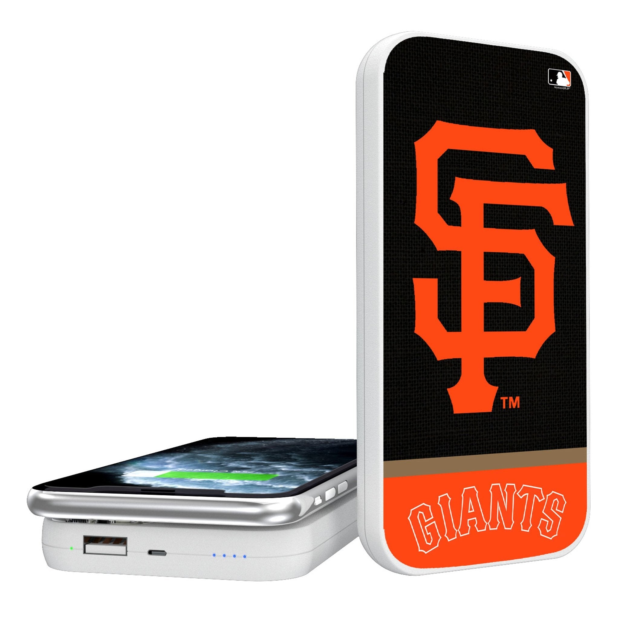 San Francisco Giants Endzone Solid 5000mAh Portable Wireless Charger - Sports Gifts, Sports Memorabilia, Sports Collectibles, Fan Shop