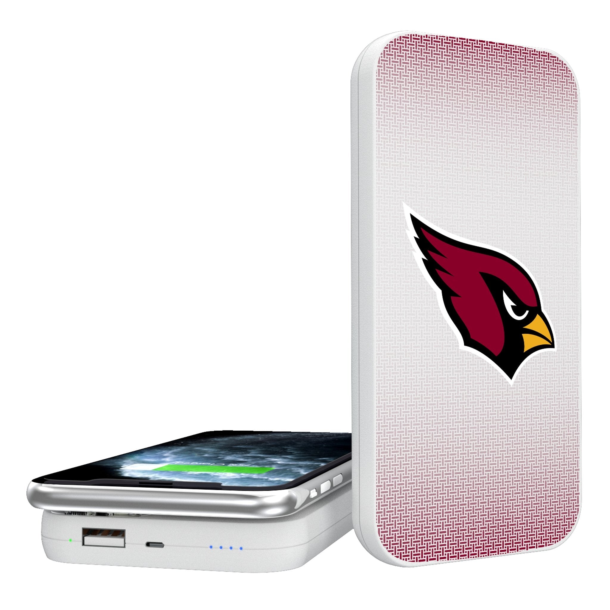 Arizona Cardinals Linen 5000mAh Portable Wireless Charger - Sports Gifts, Sports Memorabilia, Sports Collectibles, Fan Shop