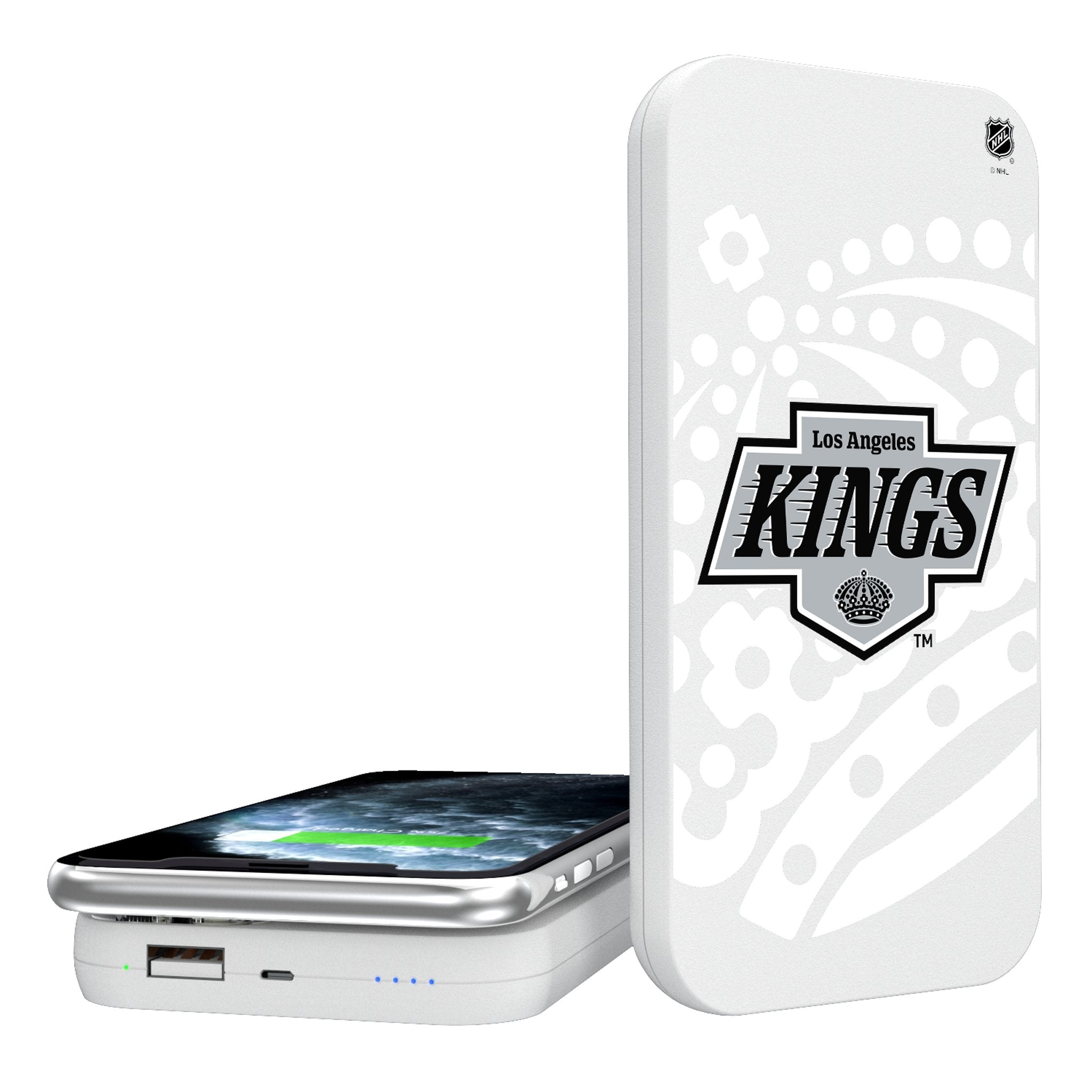 LA Kings Monocolor Tilt 5000mAh Portable Wireless Charger - Sports Gifts, Sports Memorabilia, Sports Collectibles, Fan Shop
