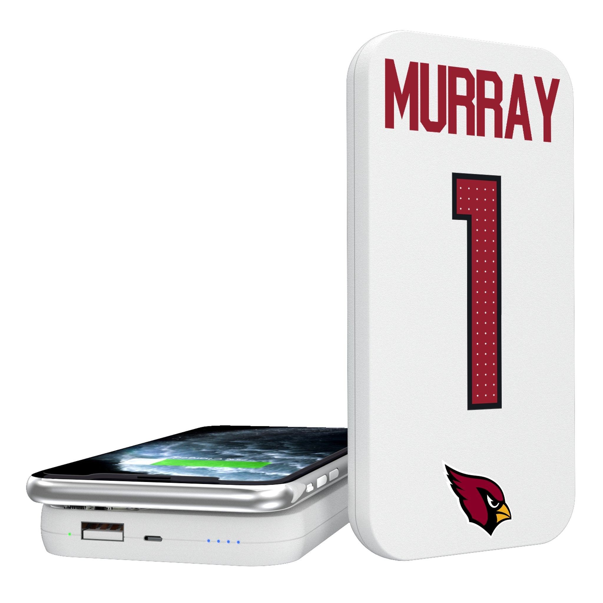Kyler Murray Arizona Cardinals 1 Ready 5000mAh Portable Wireless Charger - Sports Gifts, Sports Memorabilia, Sports Collectibles, Fan Shop