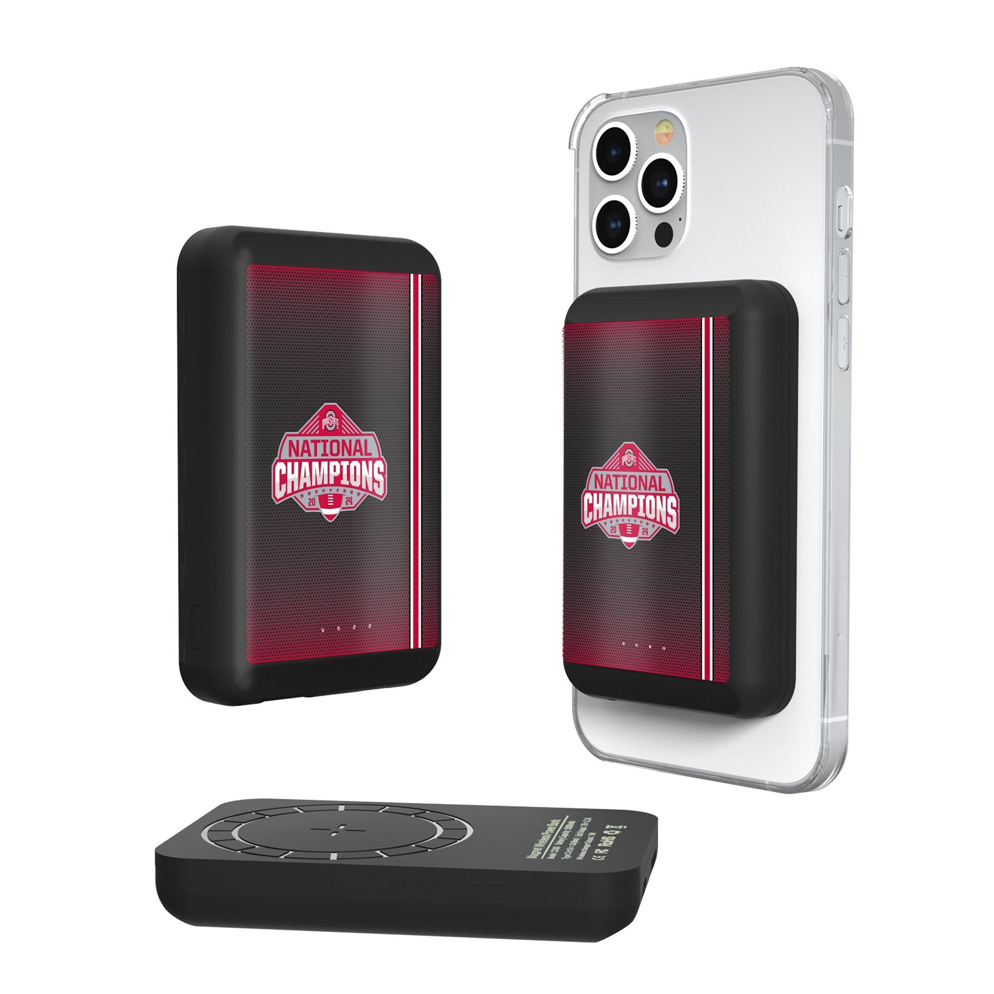 Ohio State University Buckeyes 2024 College Football Playoff National Champion Wireless Mag Power Bank - Sports Gifts, Sports Memorabilia, Sports Collectibles, Fan Shop