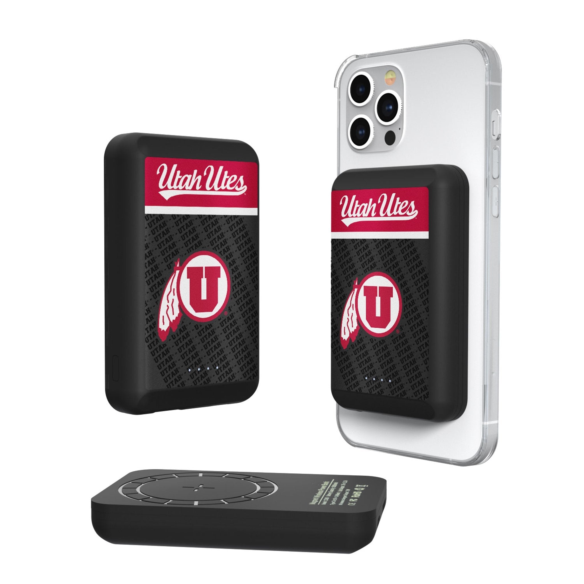 University of Utah Utes Endzone Plus Wireless Mag Power Bank - Sports Gifts, Sports Memorabilia, Sports Collectibles, Fan Shop