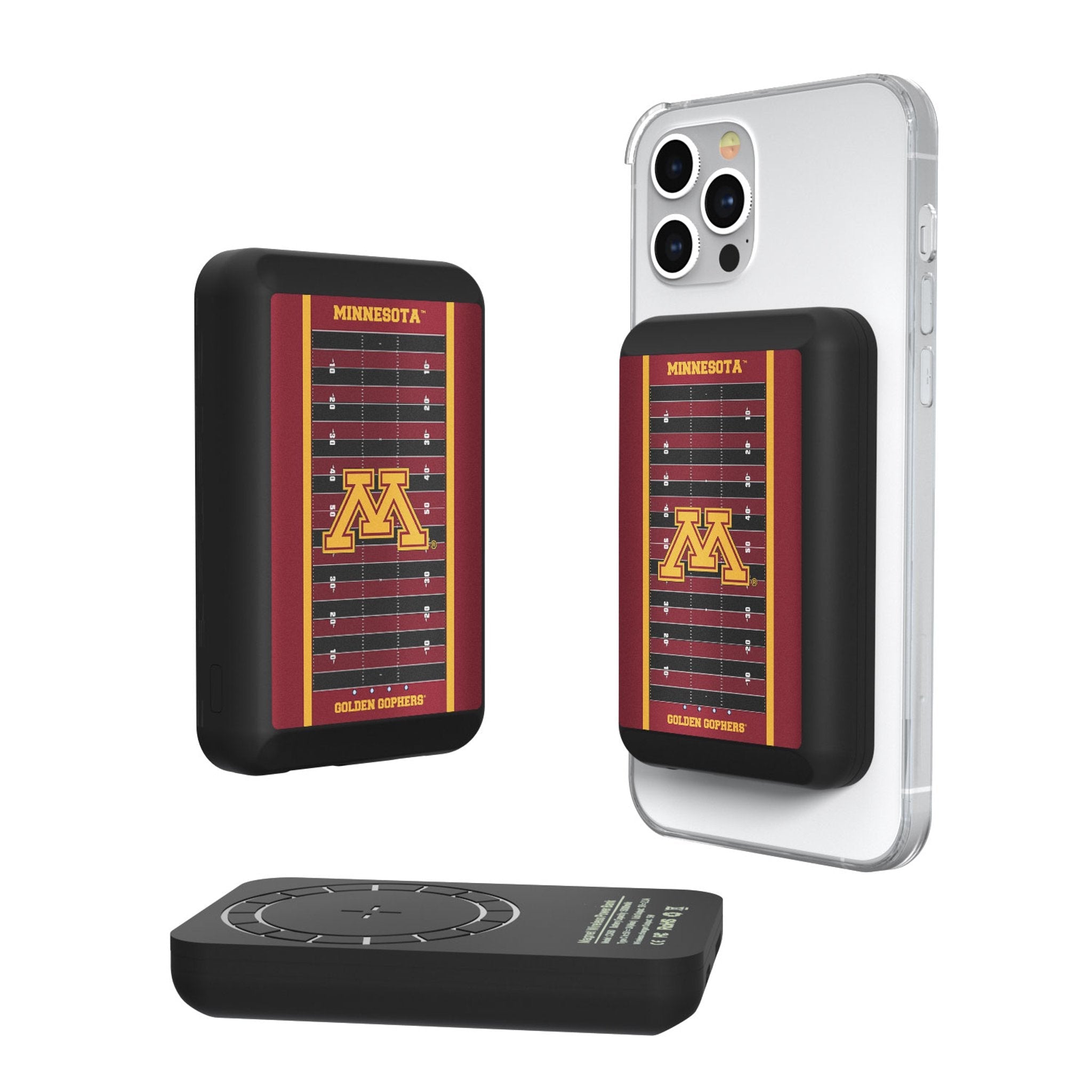 University of Minnesota Golden Gophers Field Wireless Mag Power Bank - Sports Gifts, Sports Memorabilia, Sports Collectibles, Fan Shop