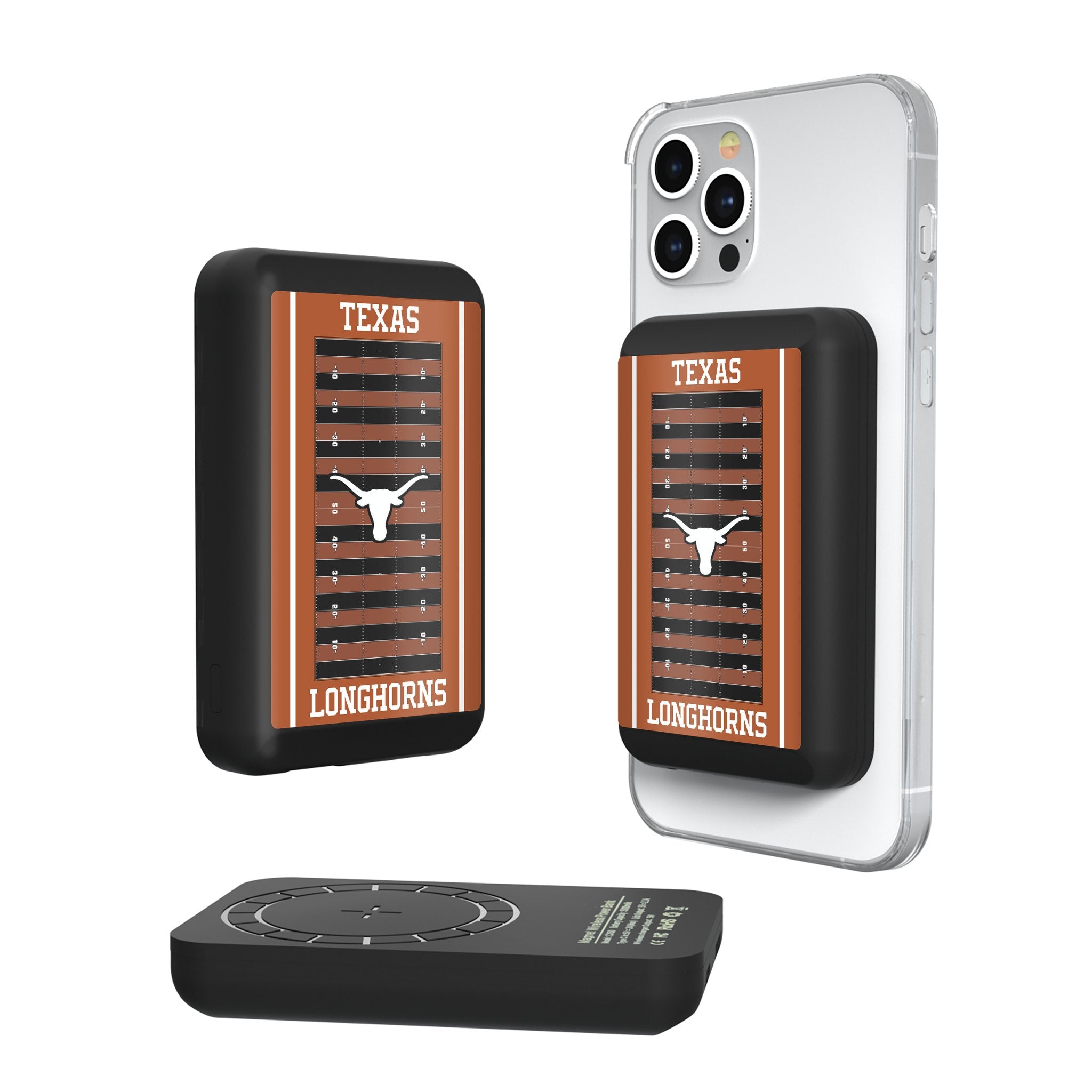 University of Texas Longhorns Field Wireless Mag Power Bank - Sports Gifts, Sports Memorabilia, Sports Collectibles, Fan Shop