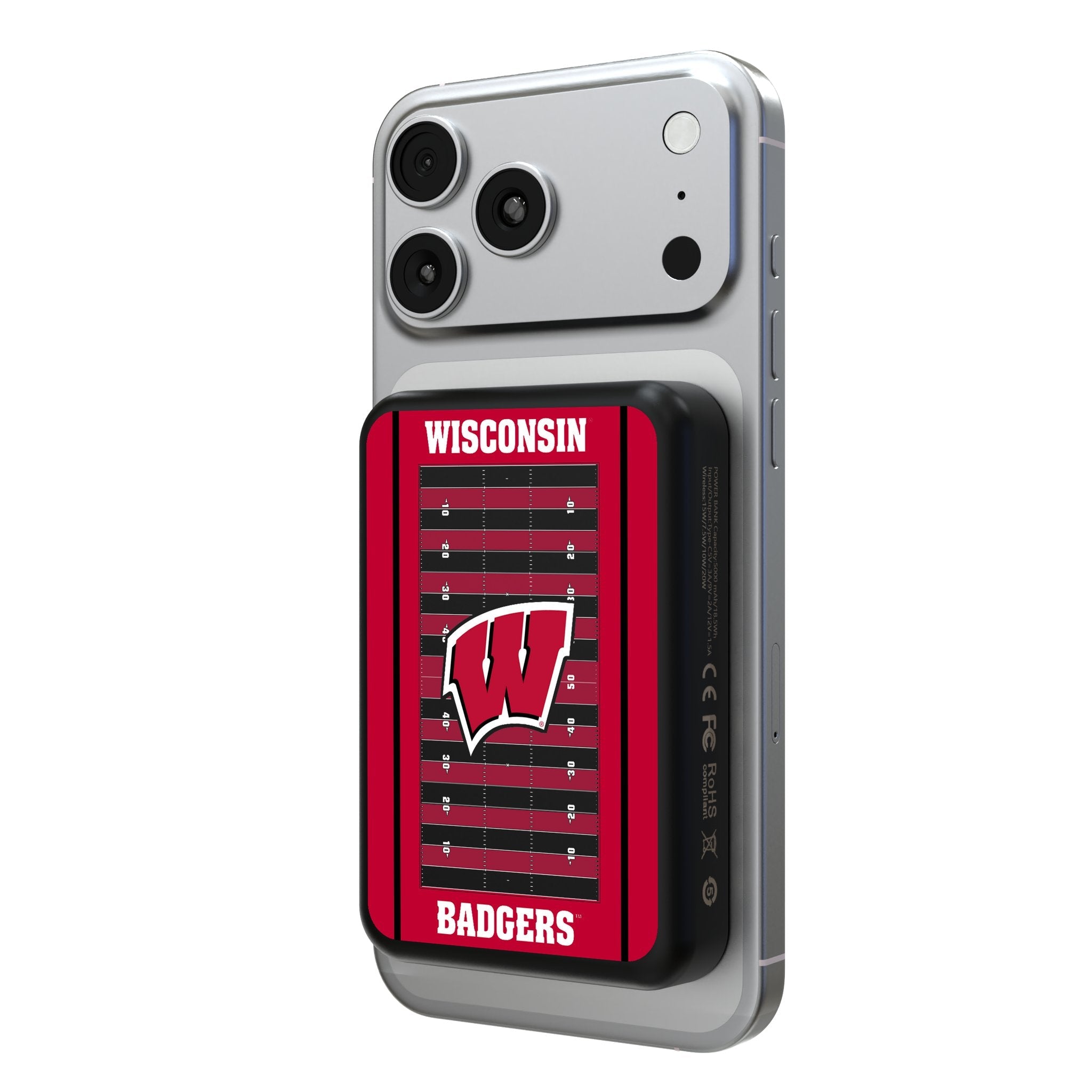 University of Wisconsin Badgers Field Wireless Mag Power Bank
