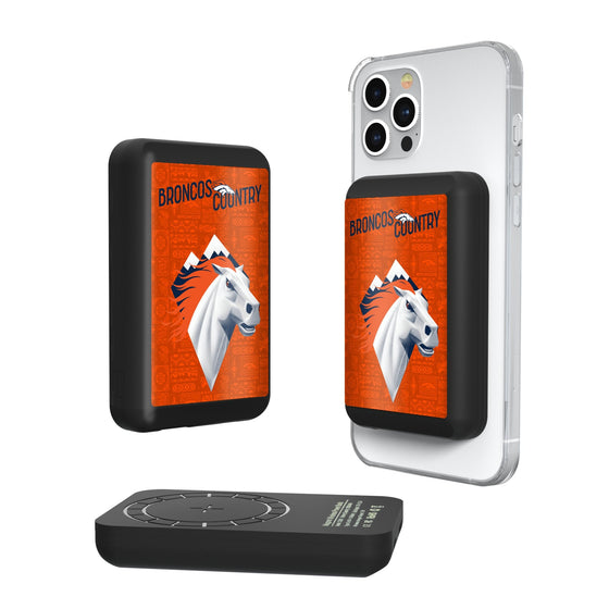 Denver Broncos 2024 Illustrated Limited Edition Wireless Mag Power Bank-0
