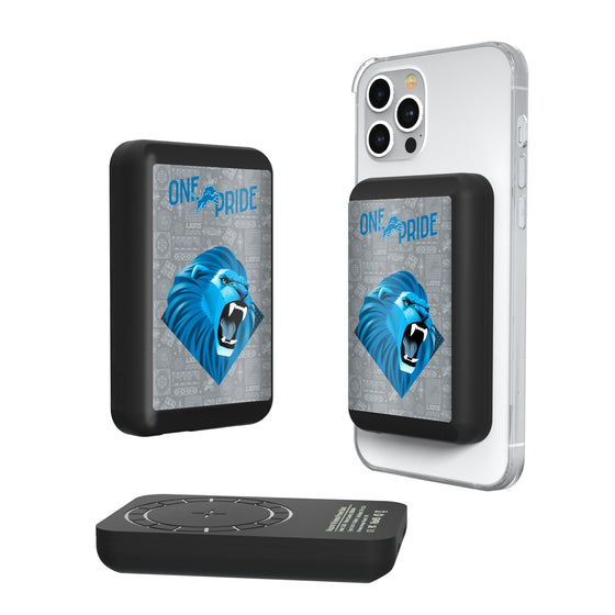 Detroit Lions 2024 Illustrated Limited Edition Wireless Mag Power Bank-0
