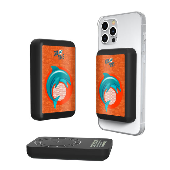 Miami Dolphins 2024 Illustrated Limited Edition Wireless Mag Power Bank-0