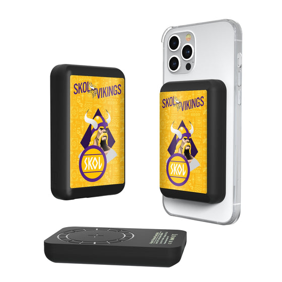 Minnesota Vikings 2024 Illustrated Limited Edition Wireless Mag Power Bank-0