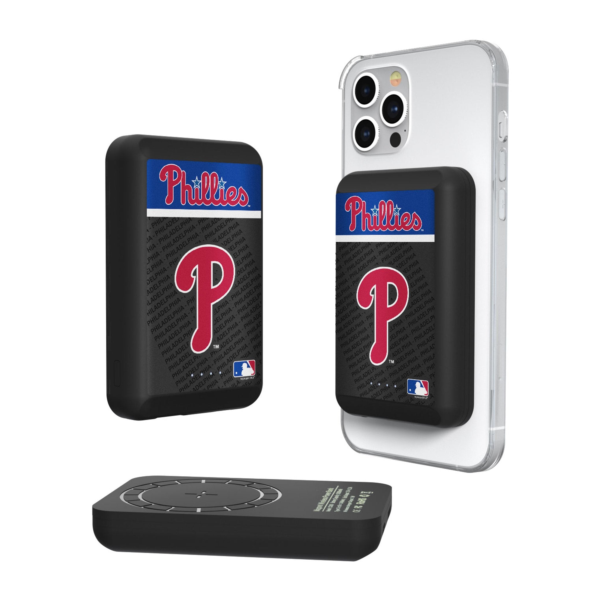 Philadelphia Phillies Endzone Plus Wireless Mag Power Bank - Sports Gifts, Sports Memorabilia, Sports Collectibles, Fan Shop