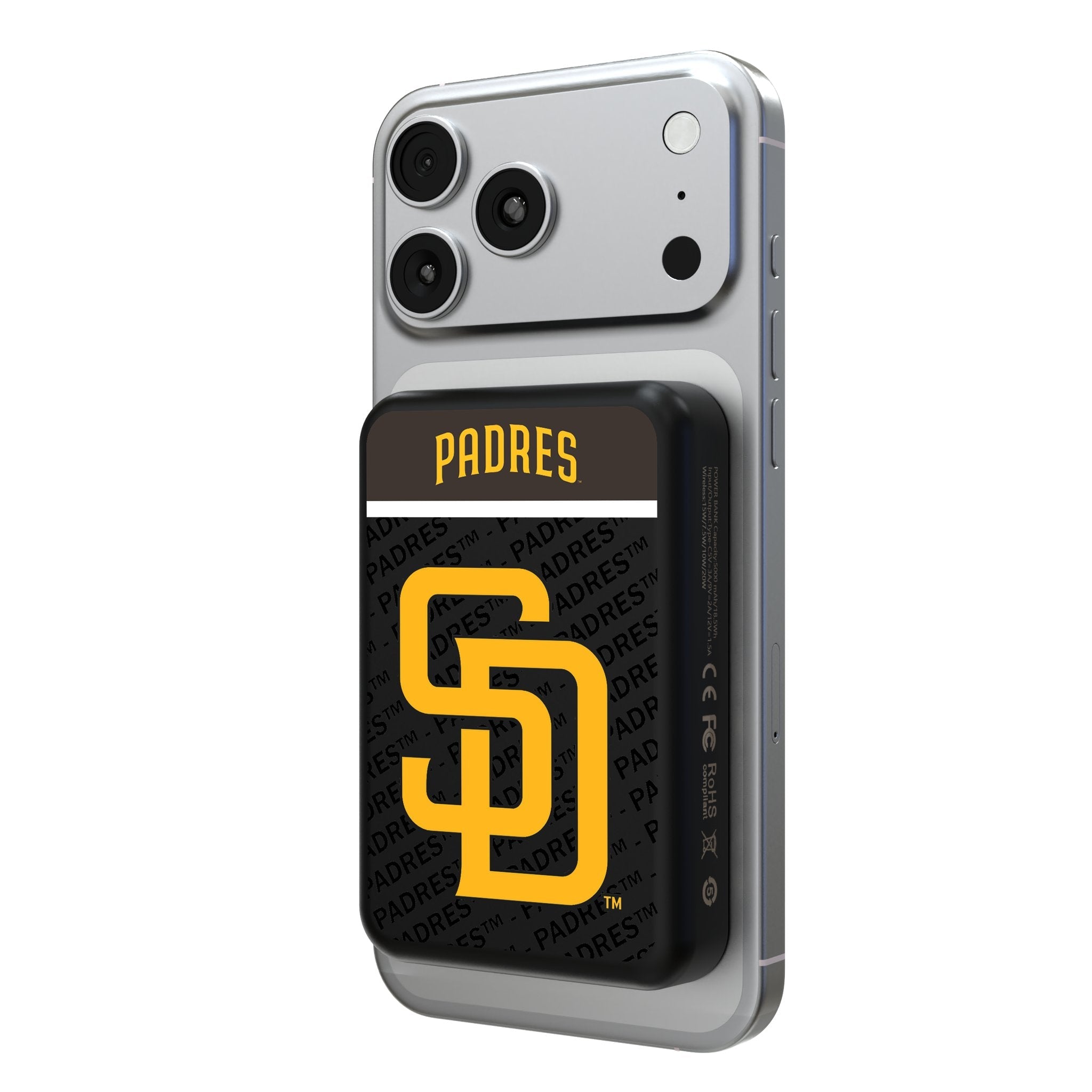 San Diego Padres Endzone Plus Wireless Mag Power Bank - Sports Gifts, Sports Memorabilia, Sports Collectibles, Fan Shop