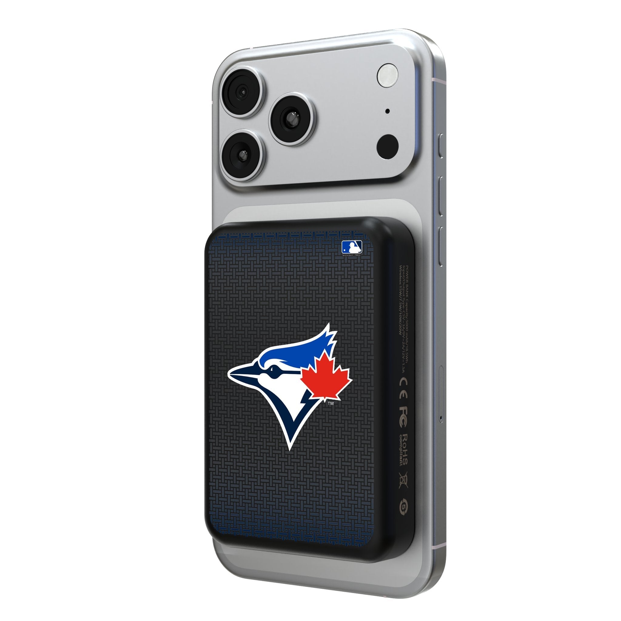 Toronto Blue Jays Linen Wireless Mag Power Bank - Sports Gifts, Sports Memorabilia, Sports Collectibles, Fan Shop