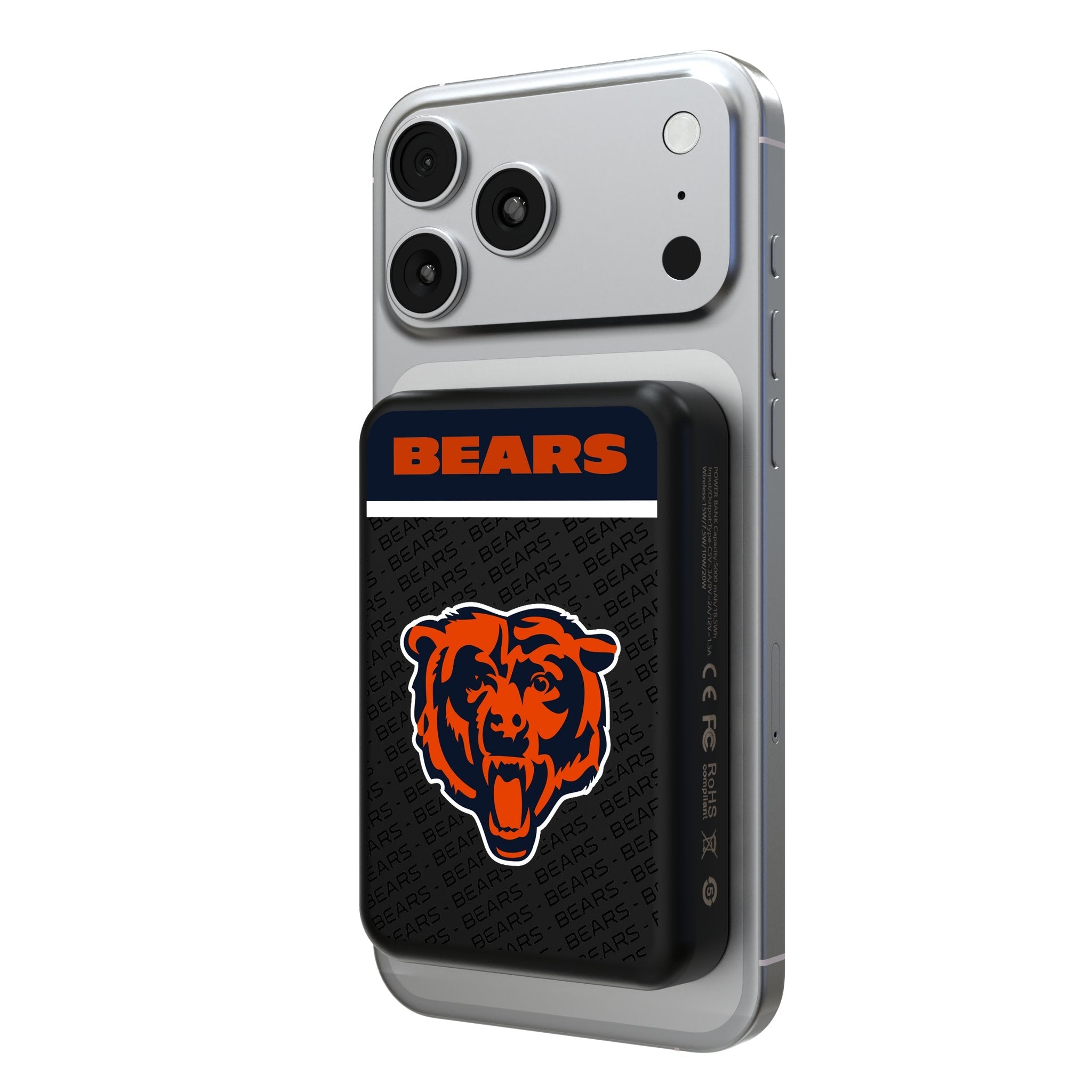 Chicago Bears Endzone Plus Wireless Mag Power Bank - Sports Gifts, Sports Memorabilia, Sports Collectibles, Fan Shop