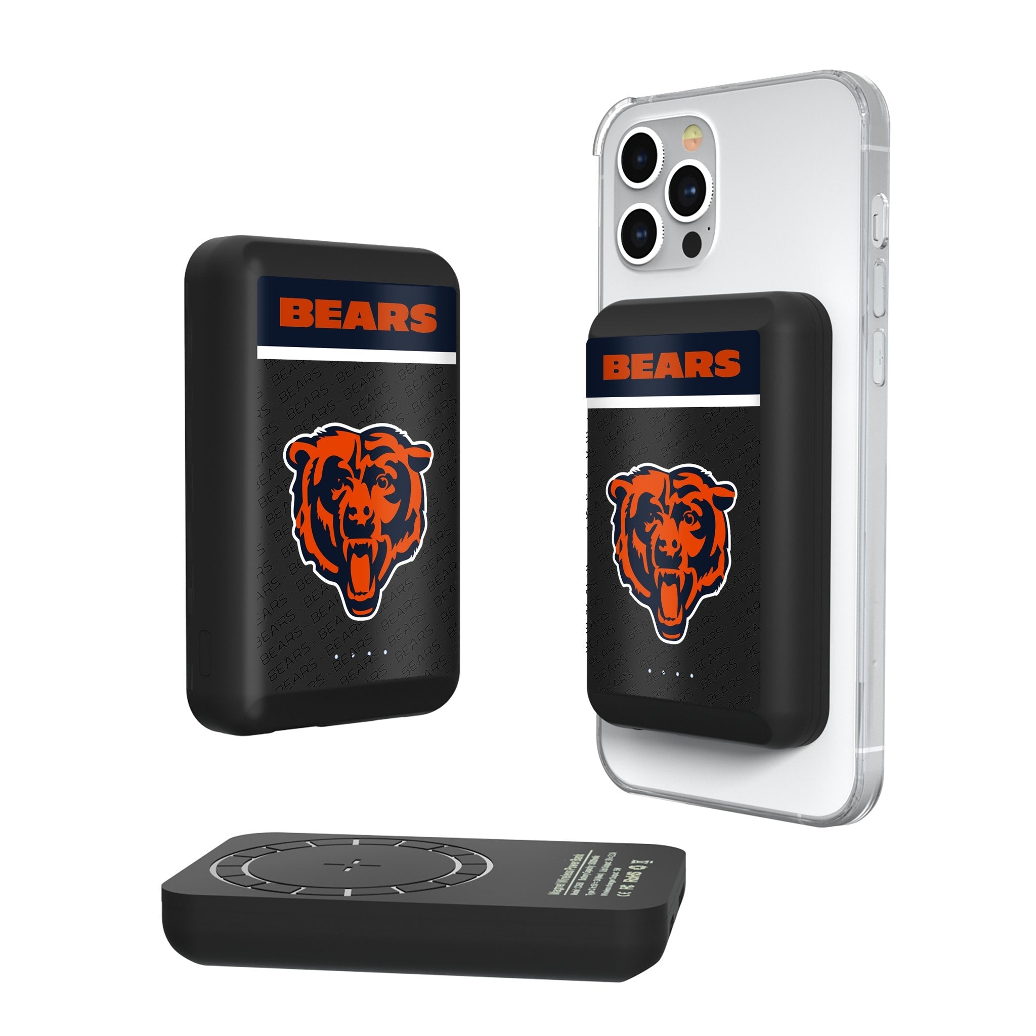 Chicago Bears Endzone Plus Wireless Mag Power Bank - Sports Gifts, Sports Memorabilia, Sports Collectibles, Fan Shop