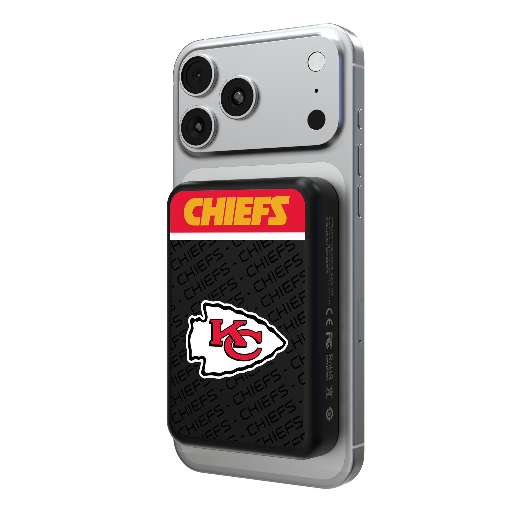 Kansas City Chiefs Endzone Plus Wireless Mag Power Bank - Sports Gifts, Sports Memorabilia, Sports Collectibles, Fan Shop