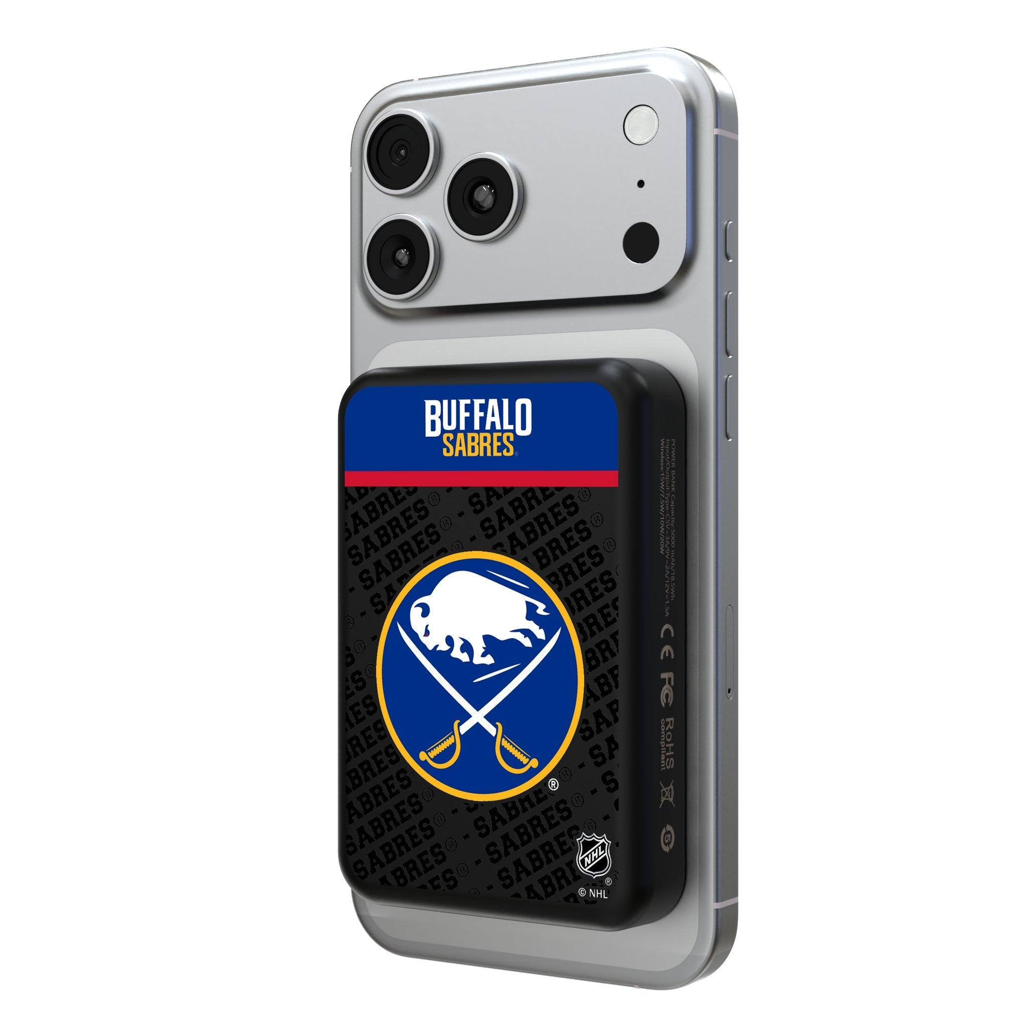 Buffalo Sabres Endzone Plus Wireless Mag Power Bank - Sports Gifts, Sports Memorabilia, Sports Collectibles, Fan Shop