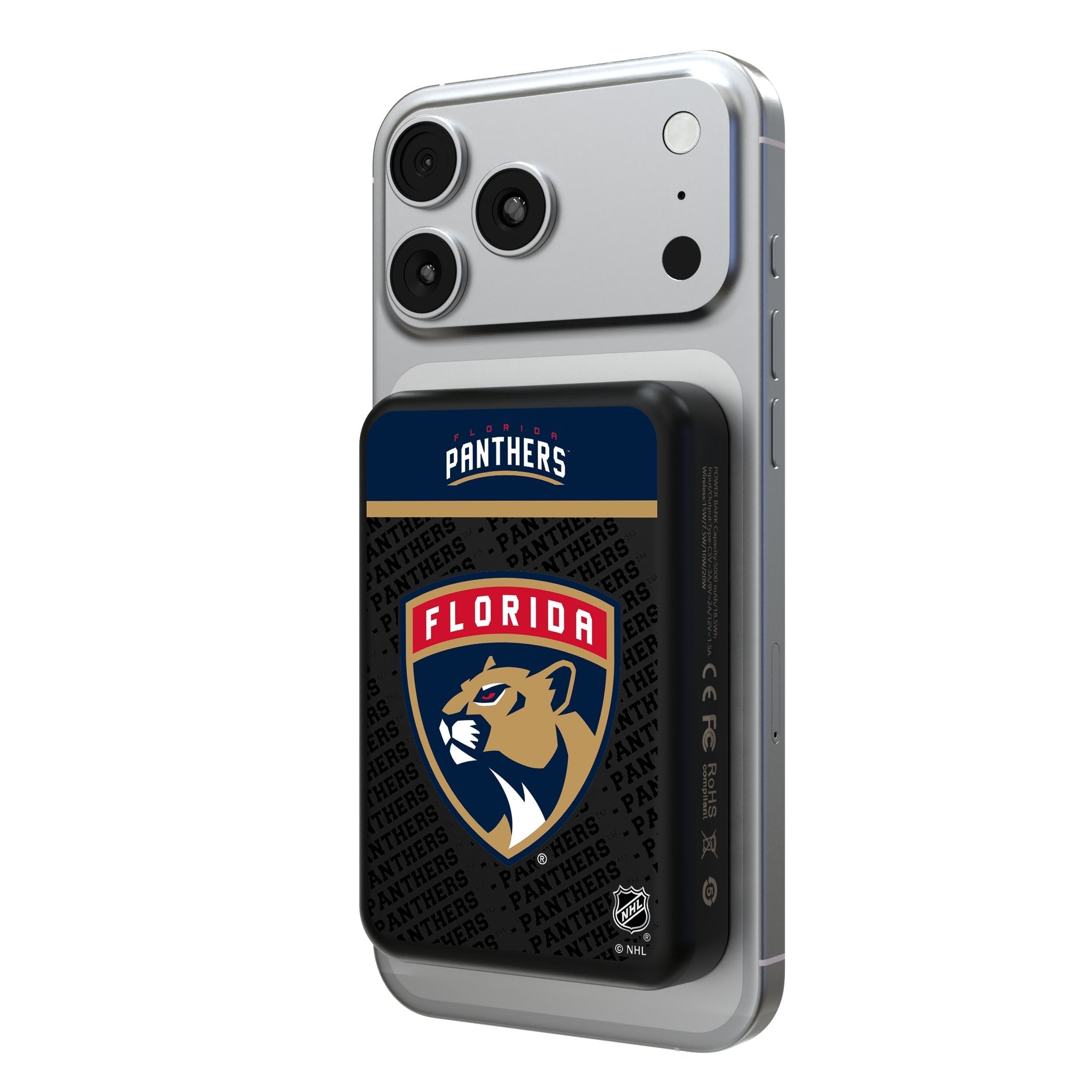 Florida Panthers Endzone Plus Wireless Mag Power Bank - Sports Gifts, Sports Memorabilia, Sports Collectibles, Fan Shop