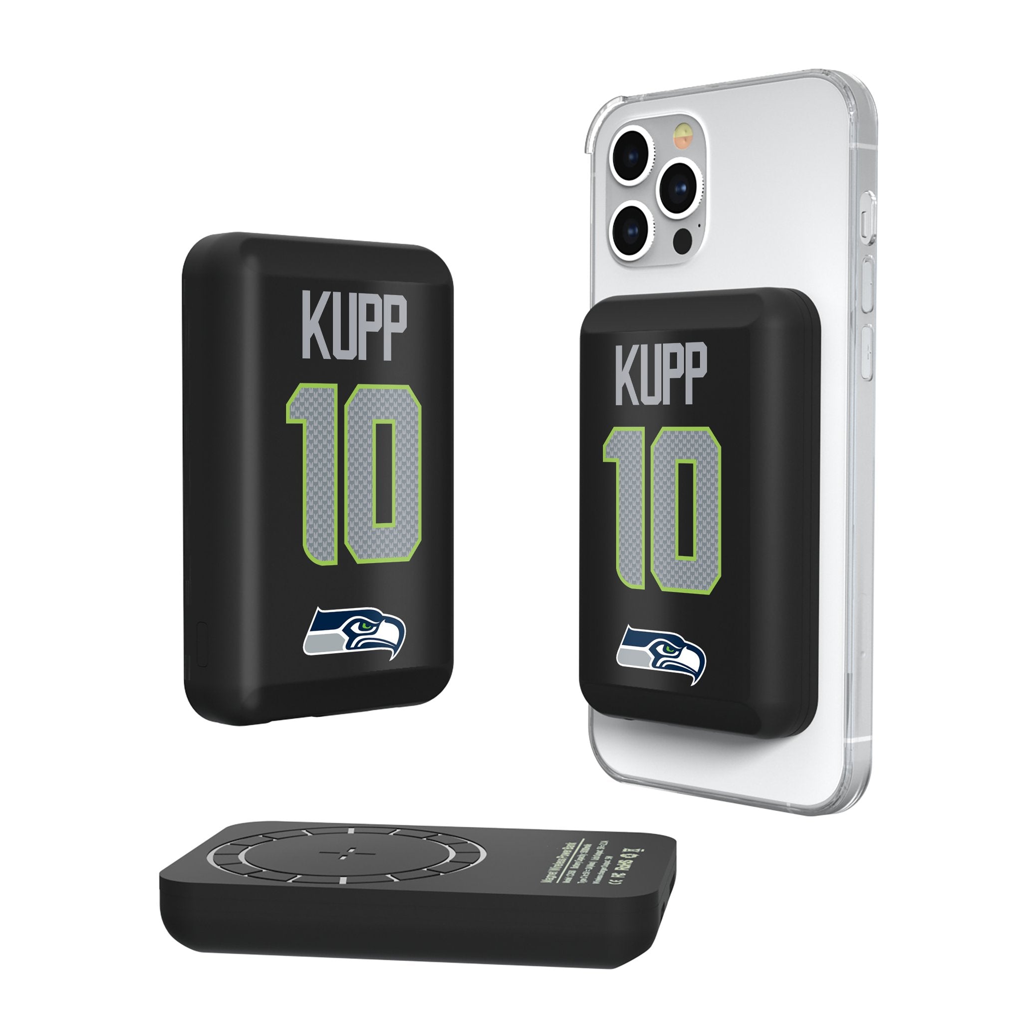 Cooper Kupp Seattle Seahawks 10 Game Tactic Wireless Mag Power Bank - Sports Gifts, Sports Memorabilia, Sports Collectibles, Fan Shop